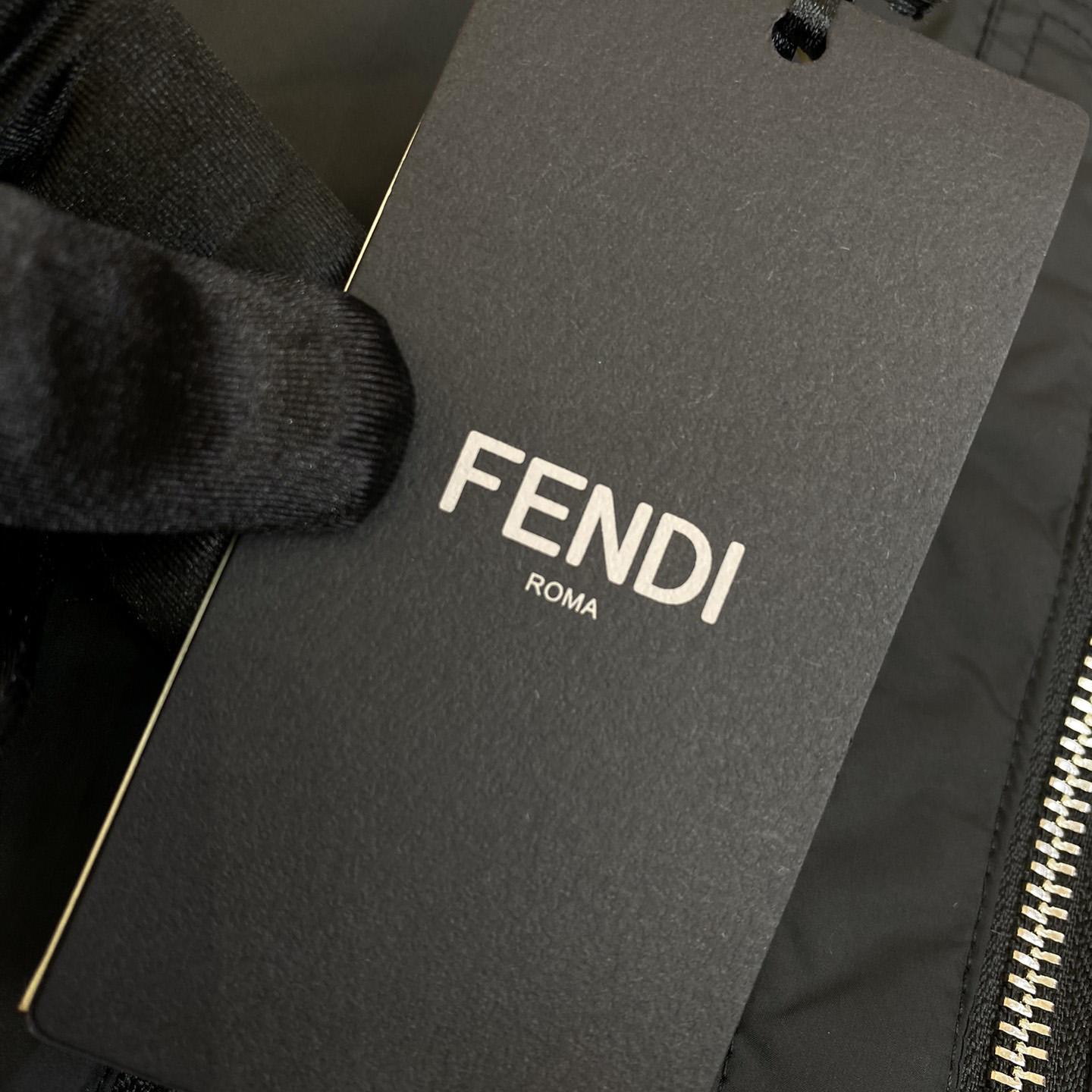 Fendi Windbreaker Black Nylon Windbreaker Jacket - DopestKickz