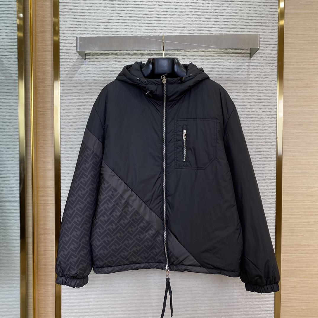 Fendi Windbreaker Black Nylon Windbreaker Jacket - DopestKickz