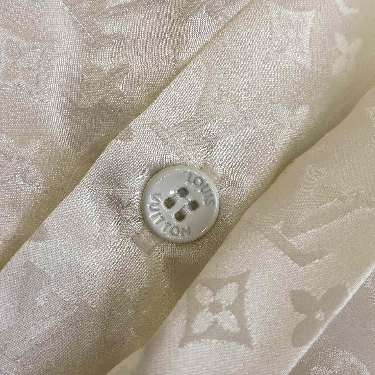 Louis Vuitton Monogram Long-Sleeved Silk Shirt - DopestKickz