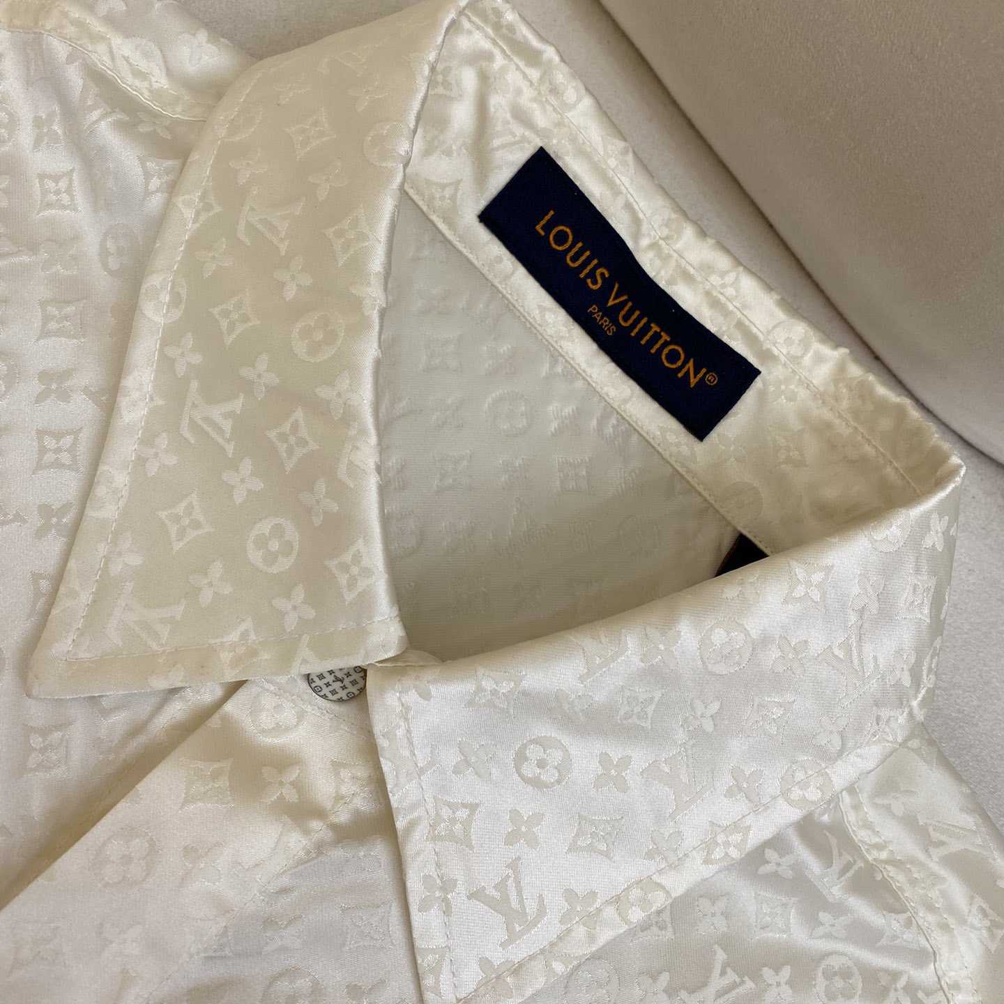 Louis Vuitton Monogram Long-Sleeved Silk Shirt - DopestKickz