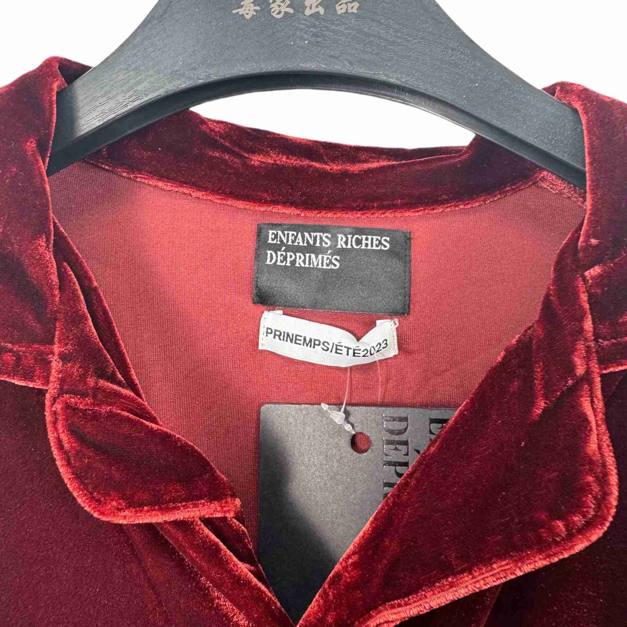 Enfants Riches Deprimes Red Velvet Shirt Coat - DopestKickz