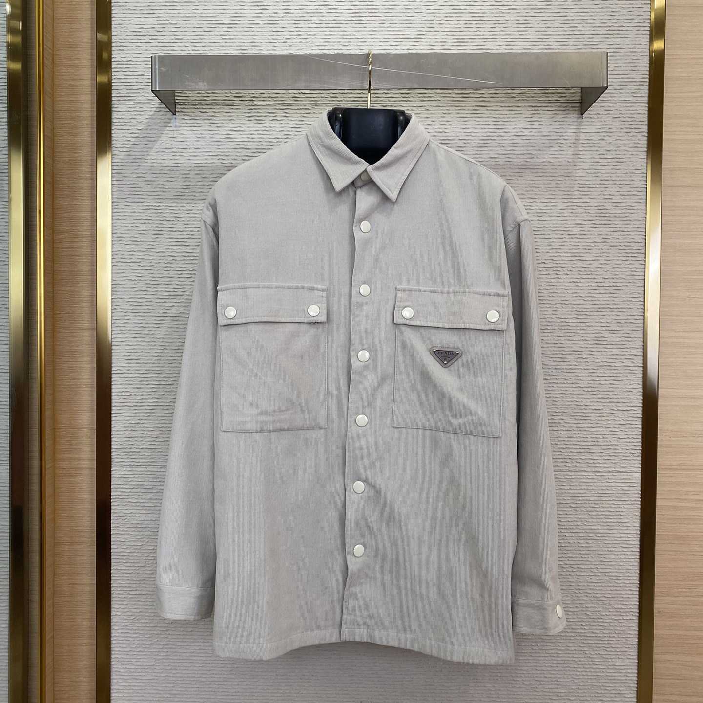 Prada Pinwale Corduroy Shirt - DopestKickz