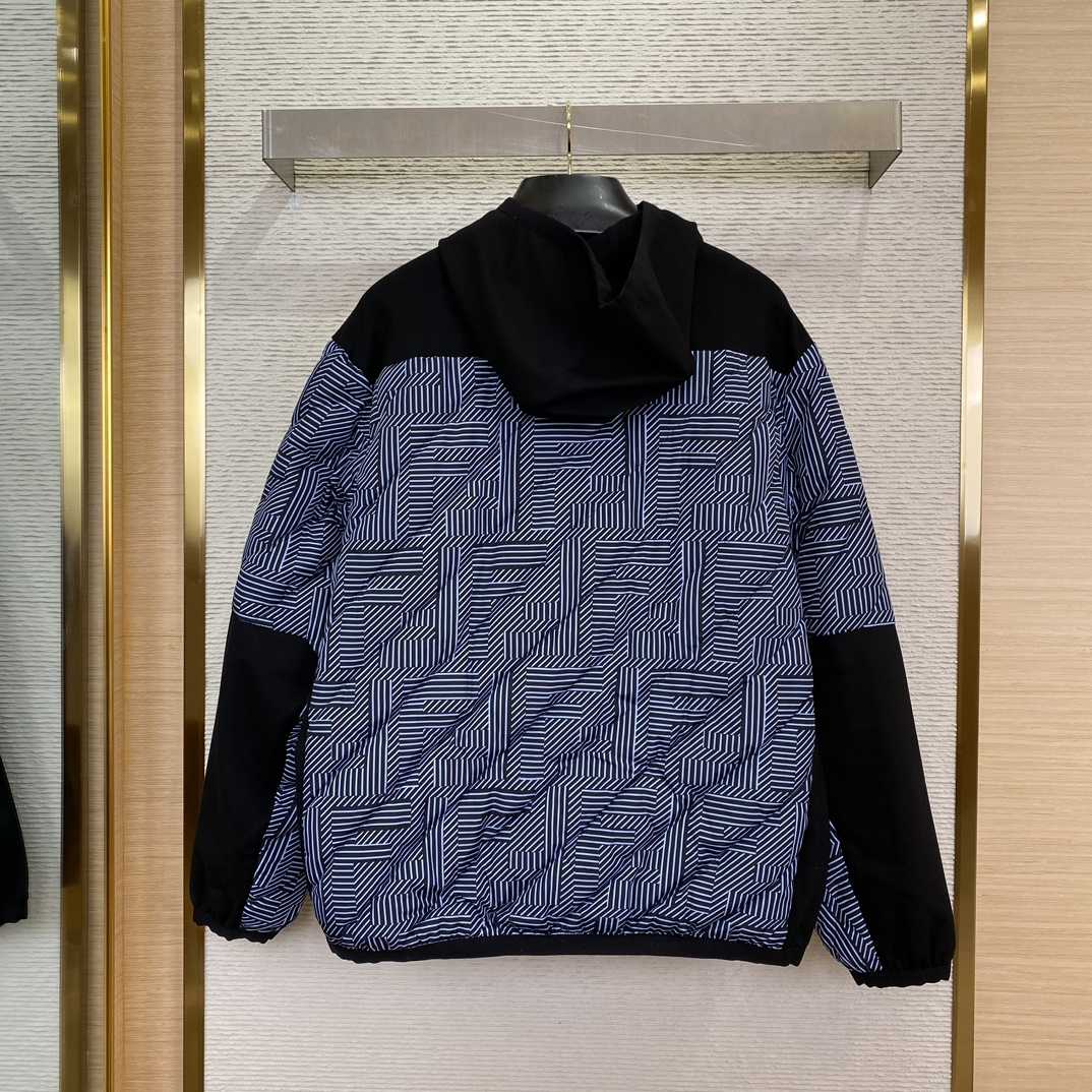 Fendi Shadow-print Panelled Down Jacket - DopestKickz