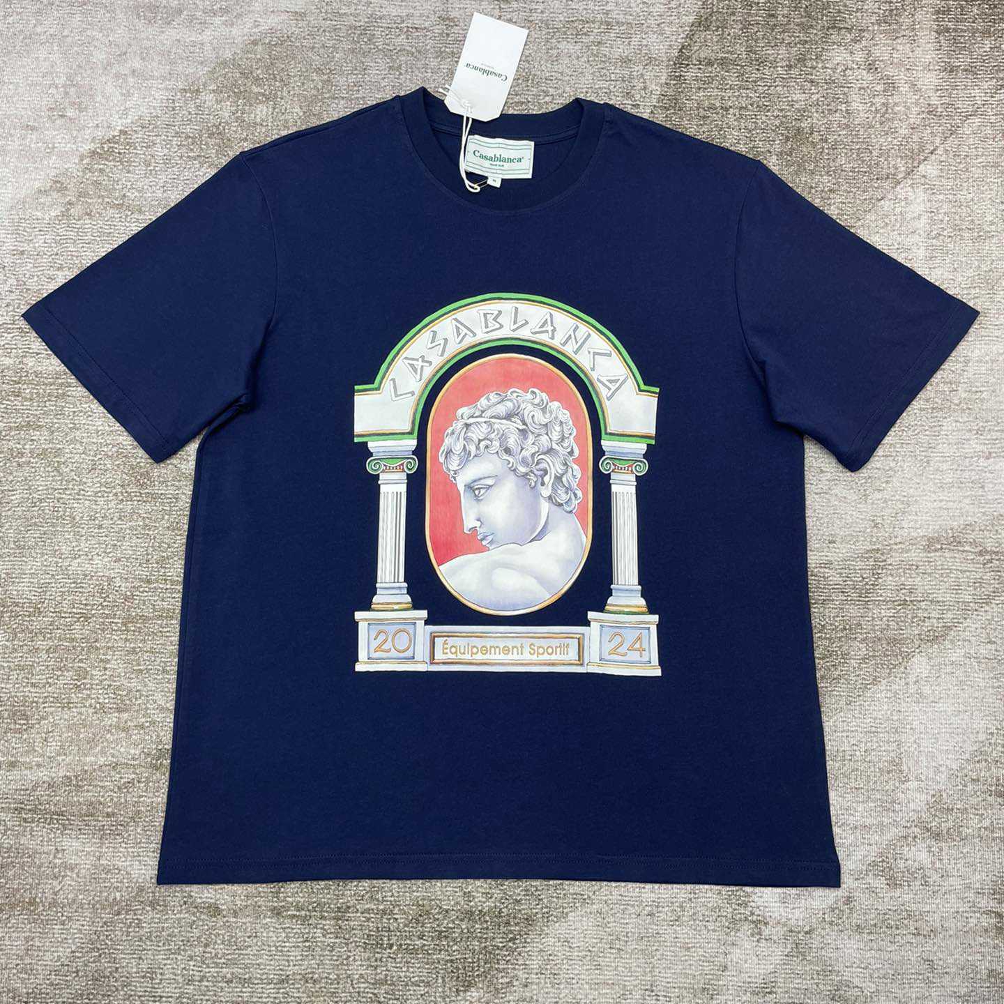 Casablanca Blue La Medaille Printed T-Shirt    C912 - DopestKickz