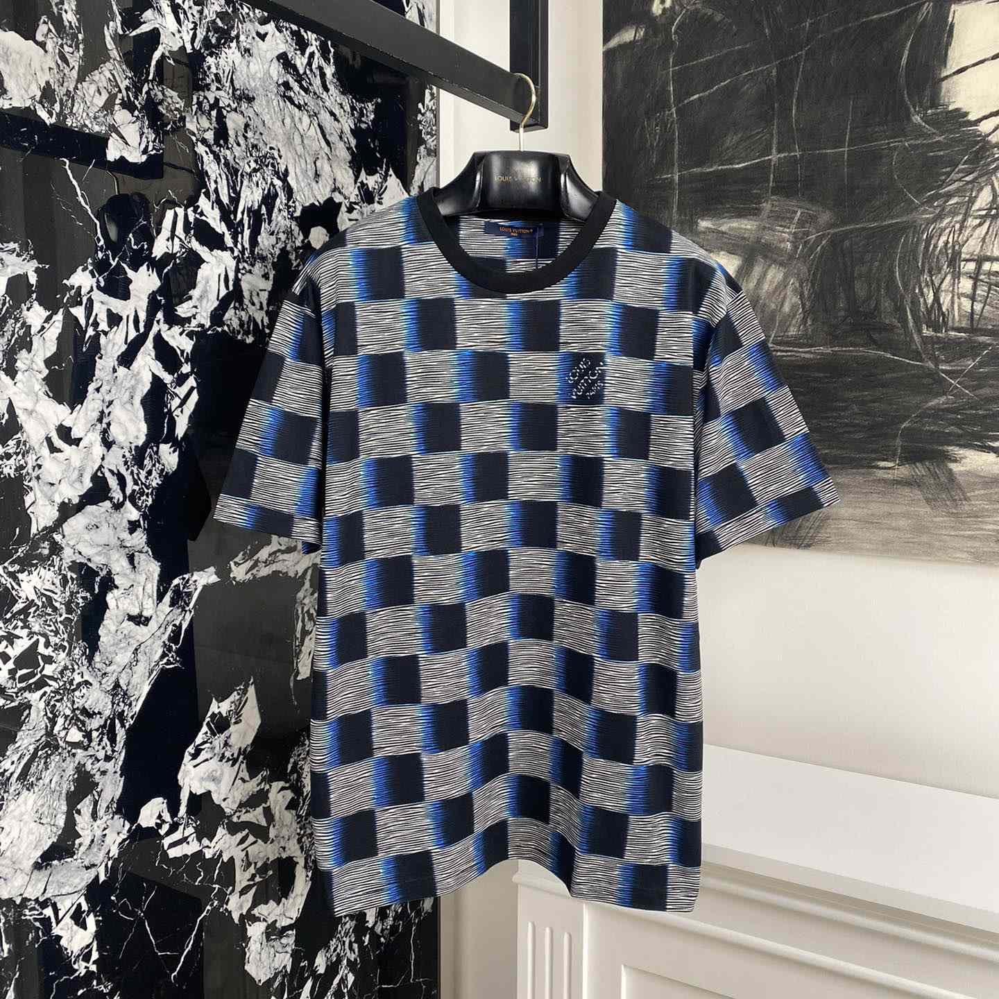 Louis Vuitton Damier Short-Sleeved Cotton T-Shirt   1AFB30 - DopestKickz