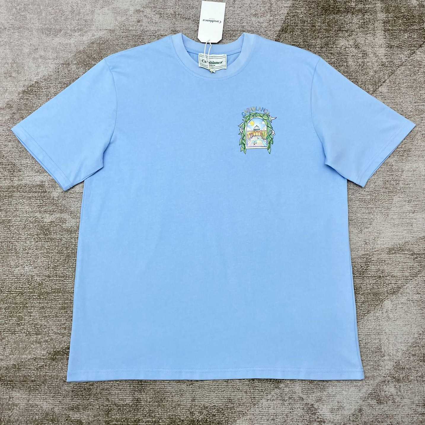 Casablanca Blue 'Casablanca Avenida' T-Shirt   C891 - DopestKickz