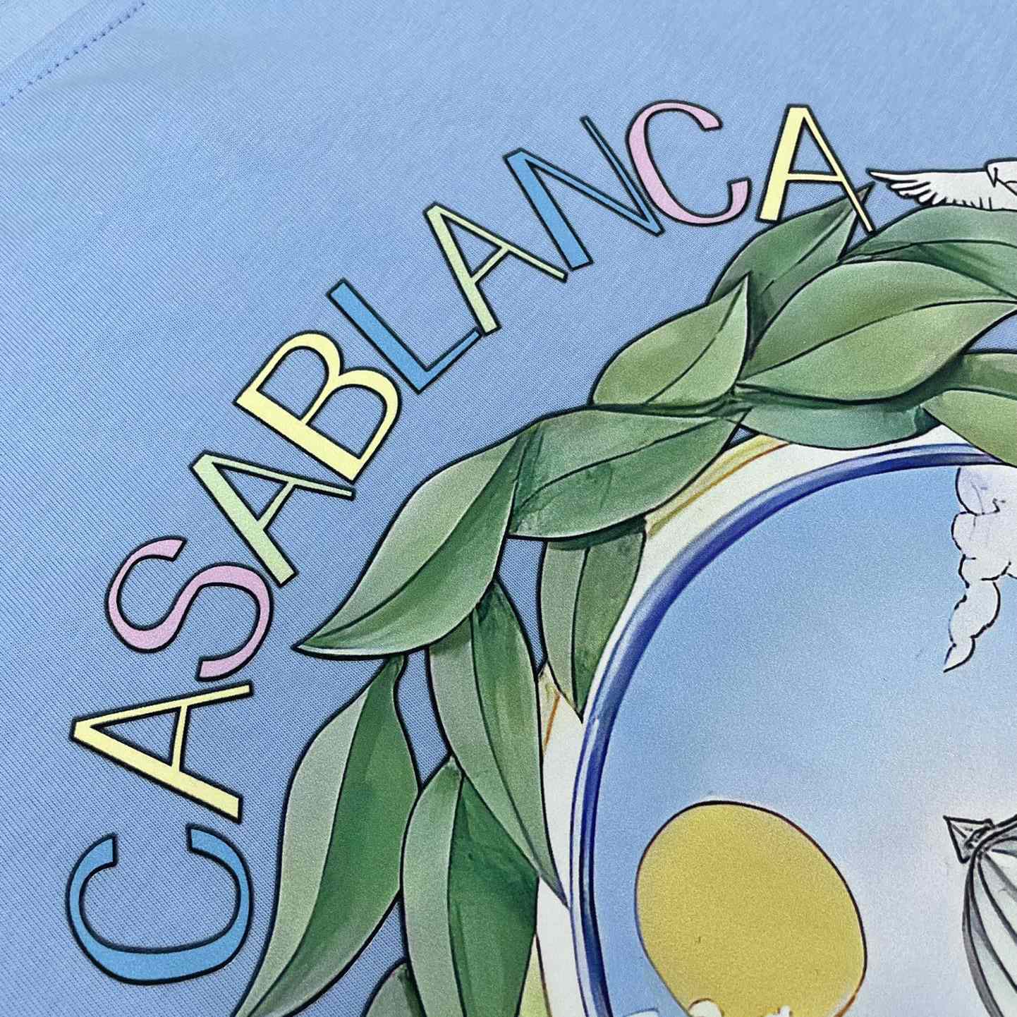 Casablanca Blue 'Casablanca Avenida' T-Shirt   C891 - DopestKickz