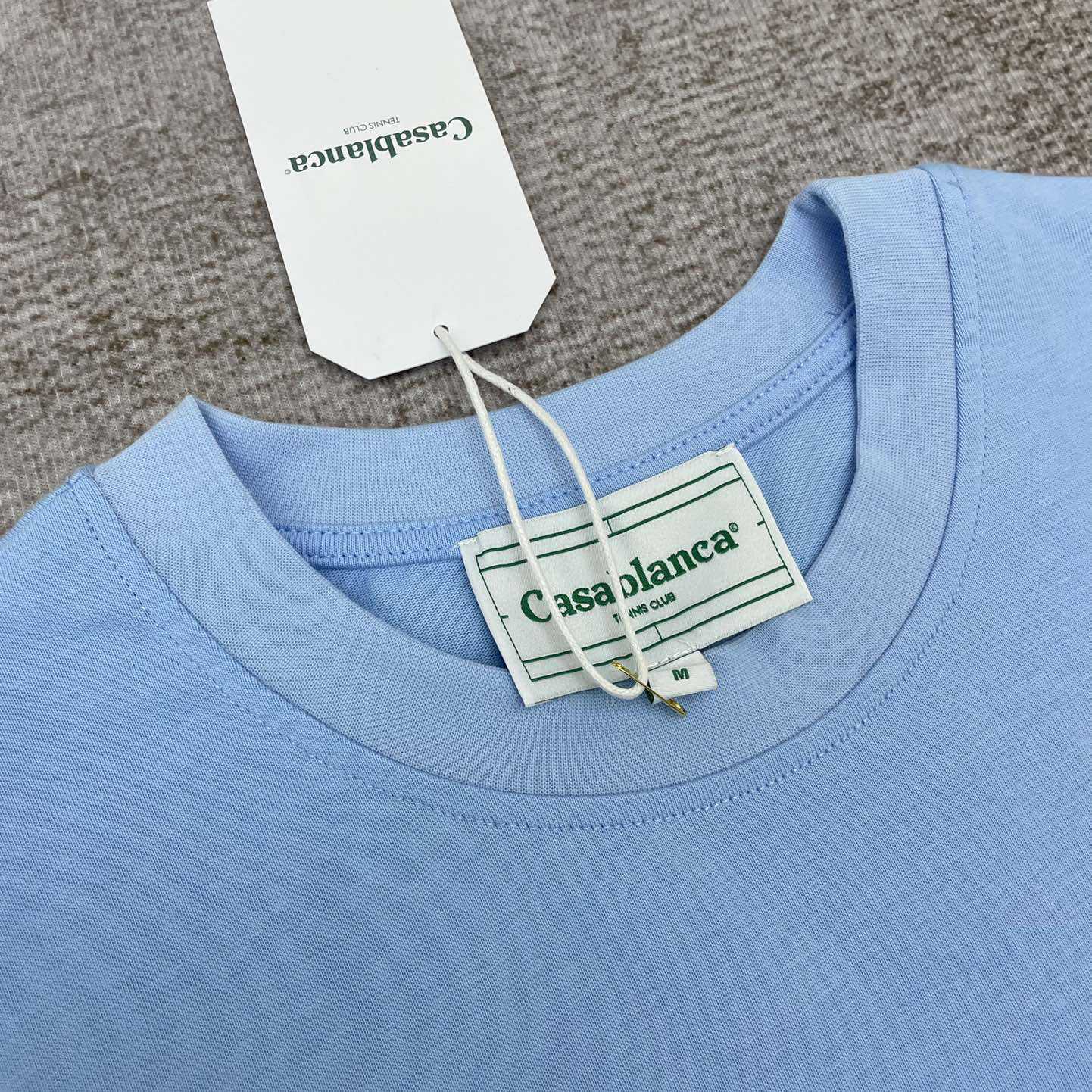 Casablanca Blue 'Casablanca Avenida' T-Shirt   C891 - DopestKickz