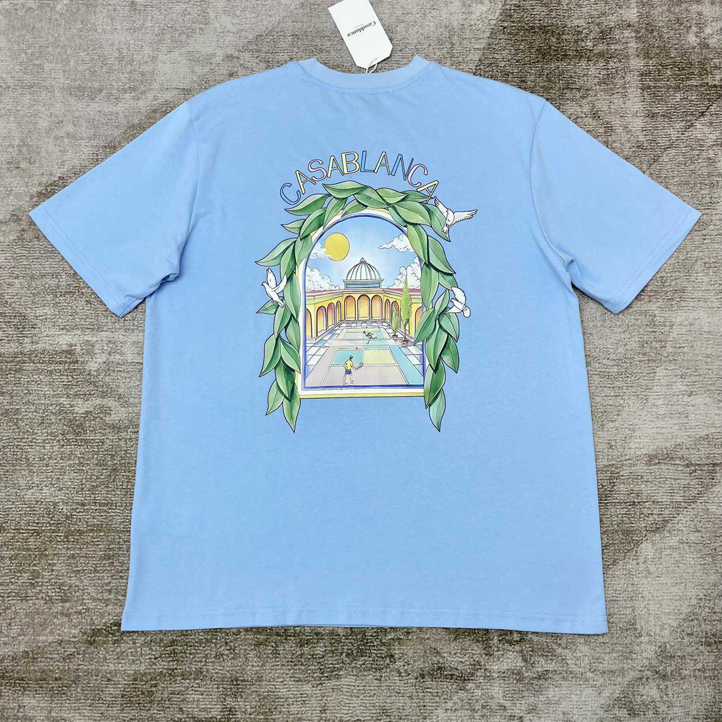 Casablanca Blue 'Casablanca Avenida' T-Shirt   C891 - DopestKickz