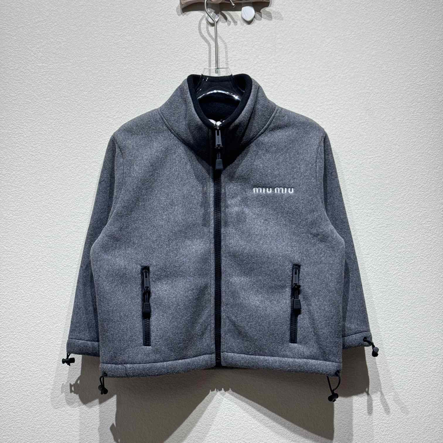 Miu Miu Logo-embroidered Fleece Sweatshirt - DopestKickz