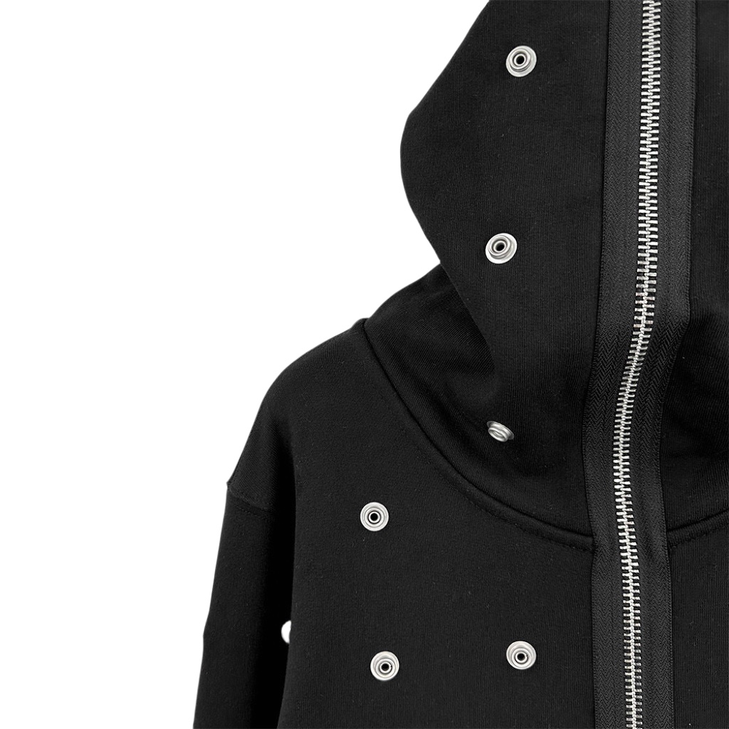 Rick Owens DRKSHDW Stud-detailing Zipped Hoodie - DopestKickz