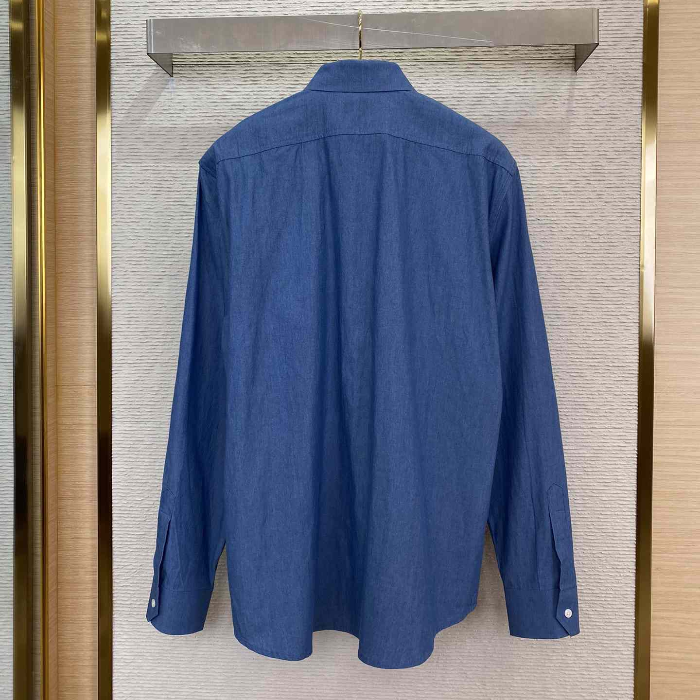 Celine Triomphe Cotton-Chambray Shirt - DopestKickz