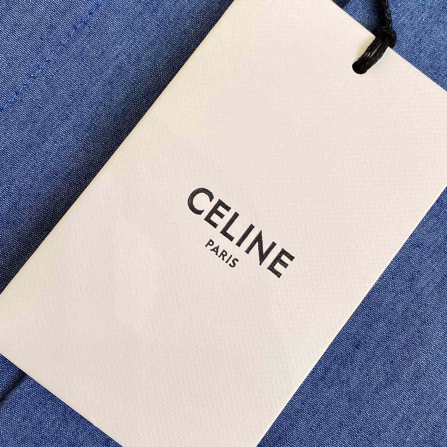 Celine Triomphe Cotton-Chambray Shirt - DopestKickz