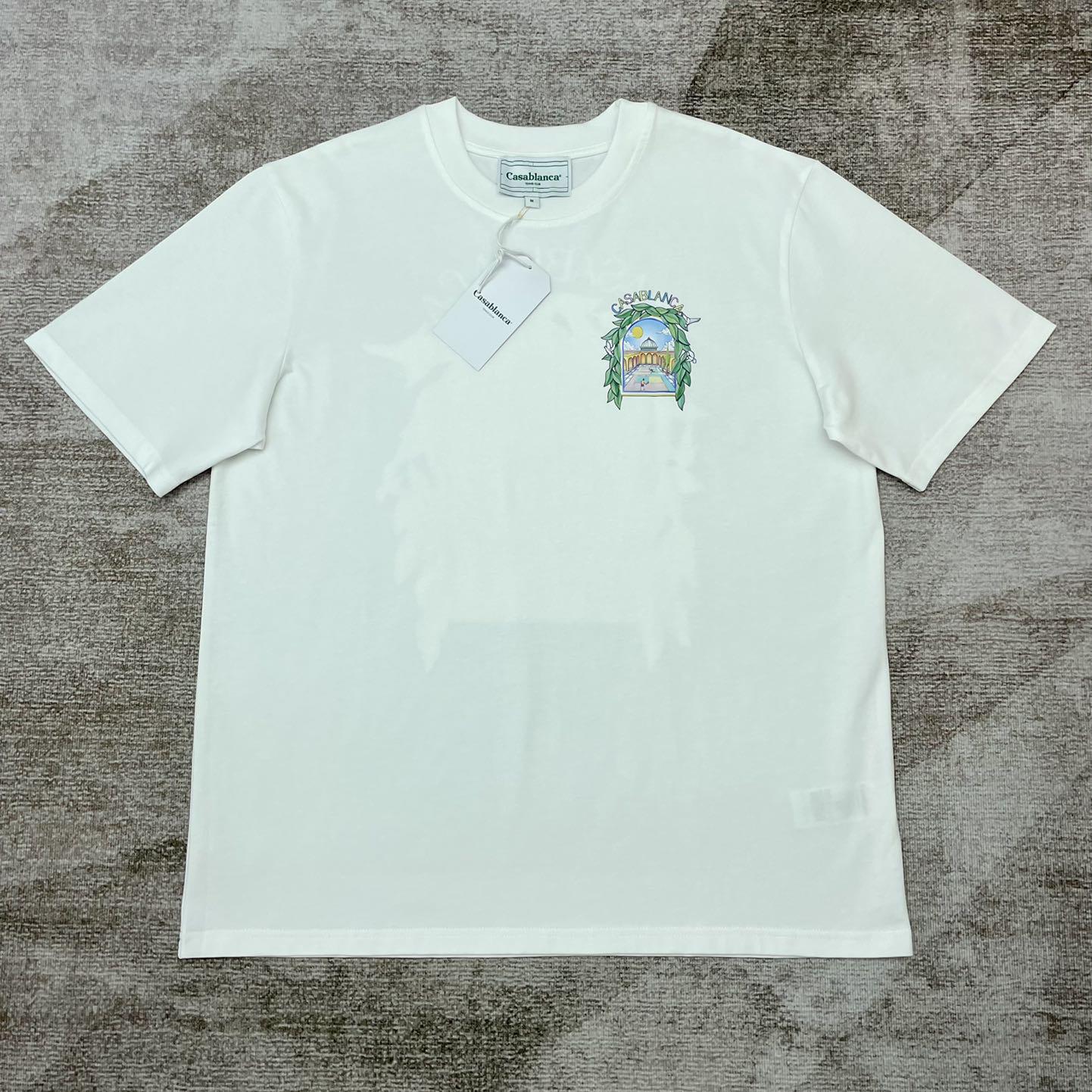 Casablanca White 'Casablanca Avenida' T-Shirt   C889 - DopestKickz
