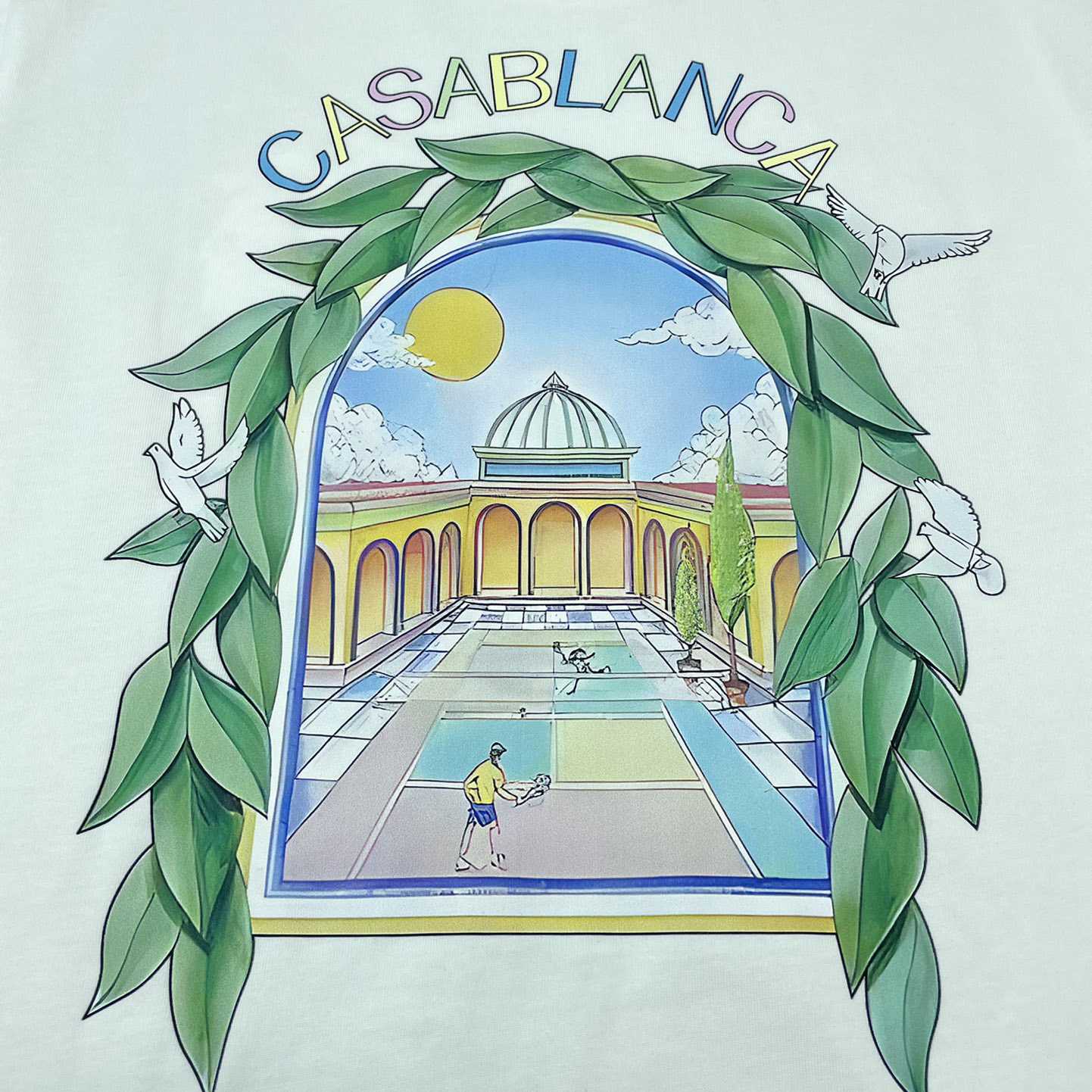 Casablanca White 'Casablanca Avenida' T-Shirt   C889 - DopestKickz