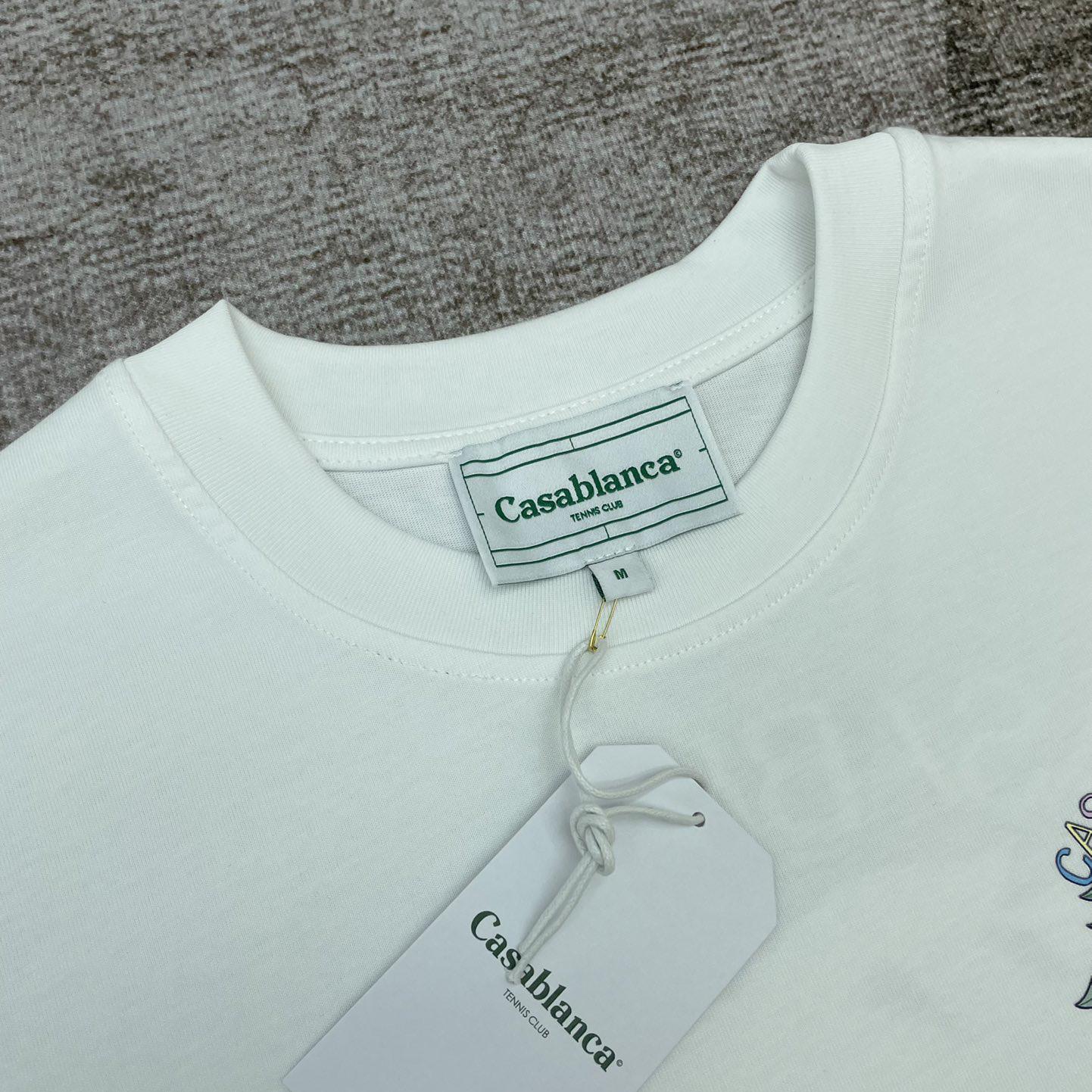 Casablanca White 'Casablanca Avenida' T-Shirt   C889 - DopestKickz