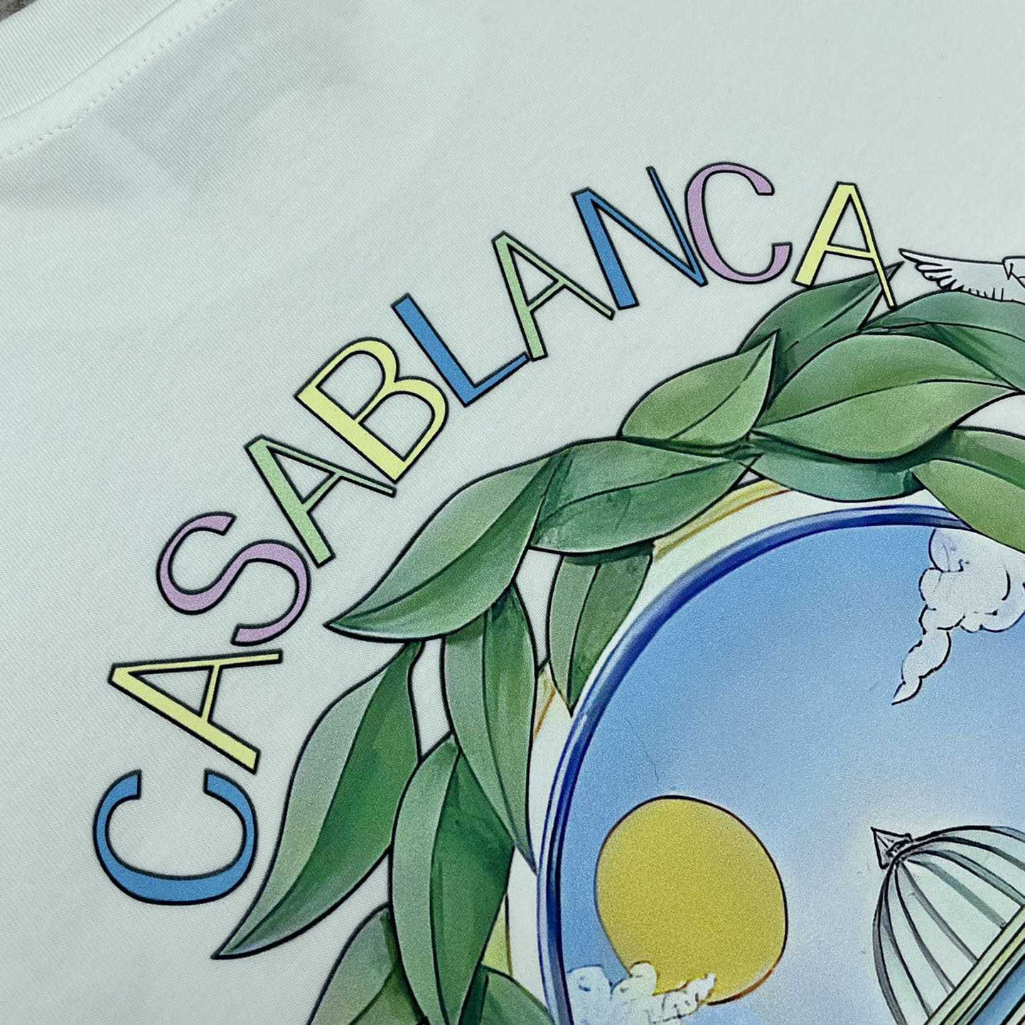 Casablanca White 'Casablanca Avenida' T-Shirt   C889 - DopestKickz
