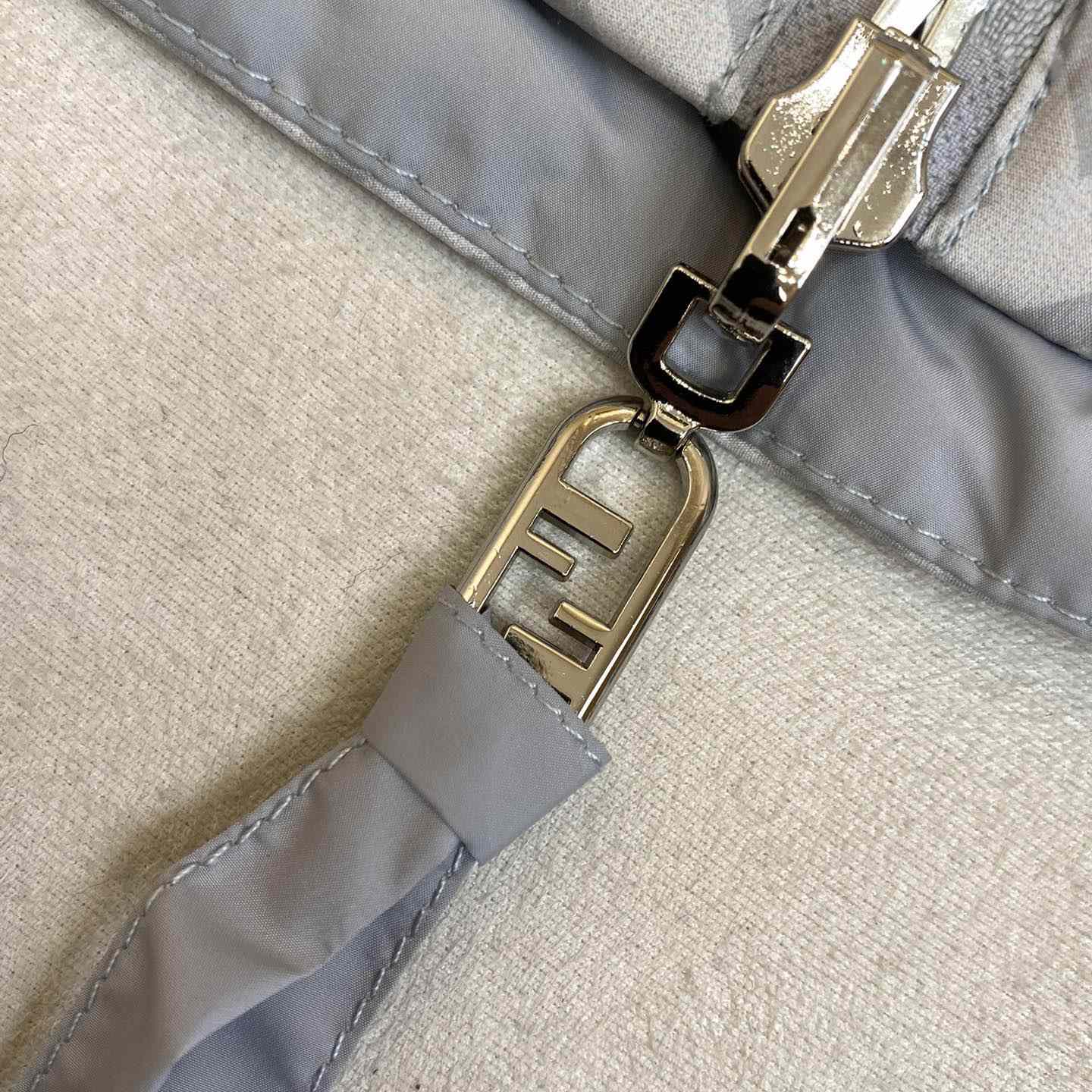 Fendi Windbreaker White Nylon Windbreaker Jacket - DopestKickz