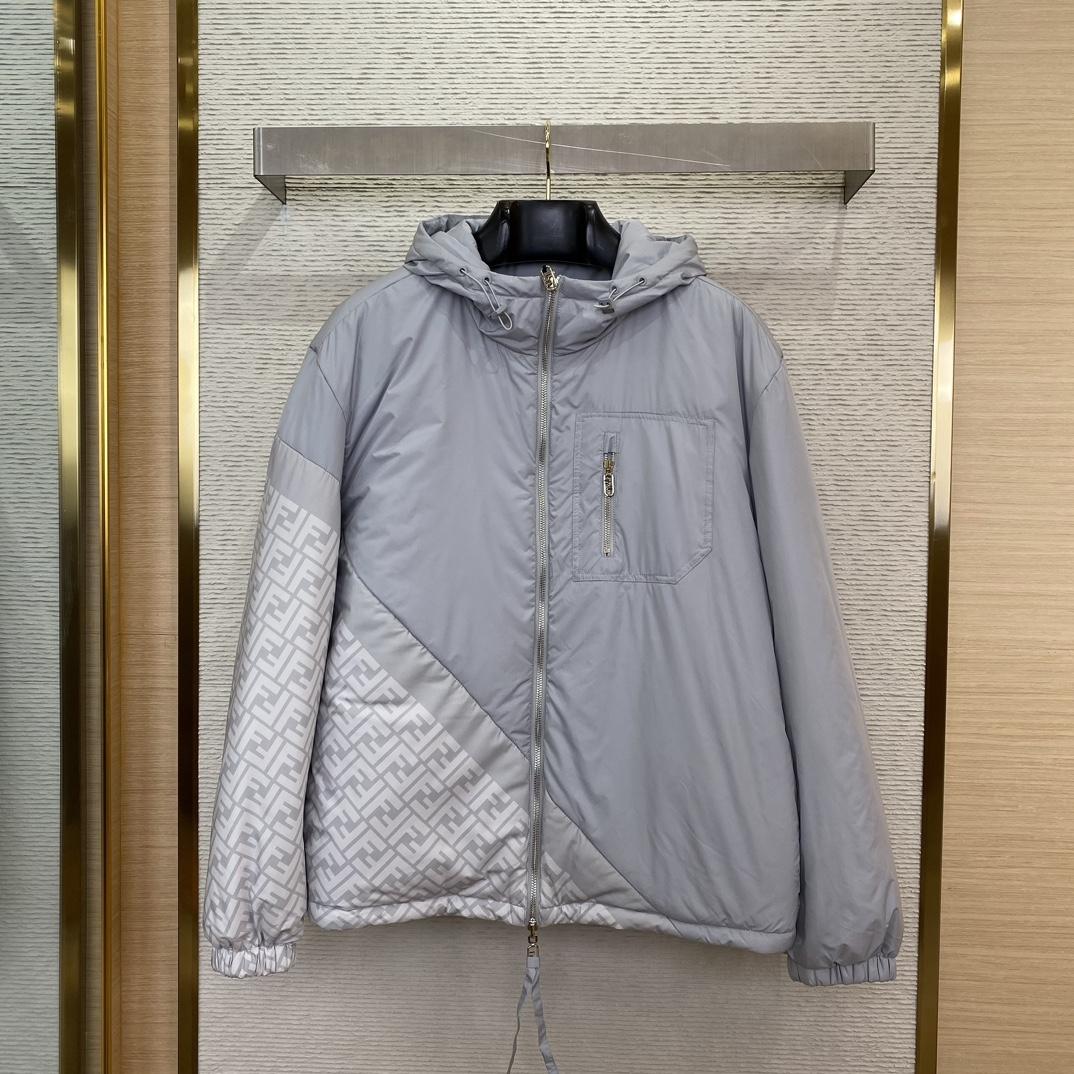 Fendi Windbreaker White Nylon Windbreaker Jacket - DopestKickz