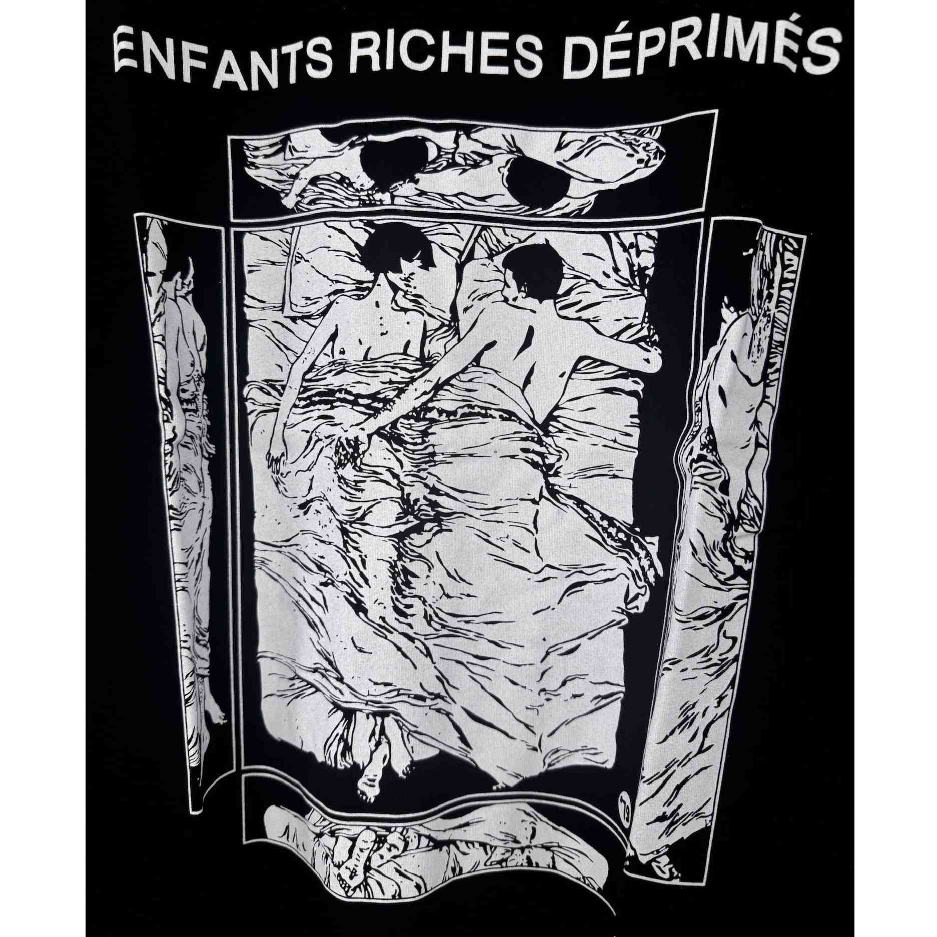Enfants Riches Deprimes Italian Romance T-Shirt 'Faded Black/White' - DopestKickz