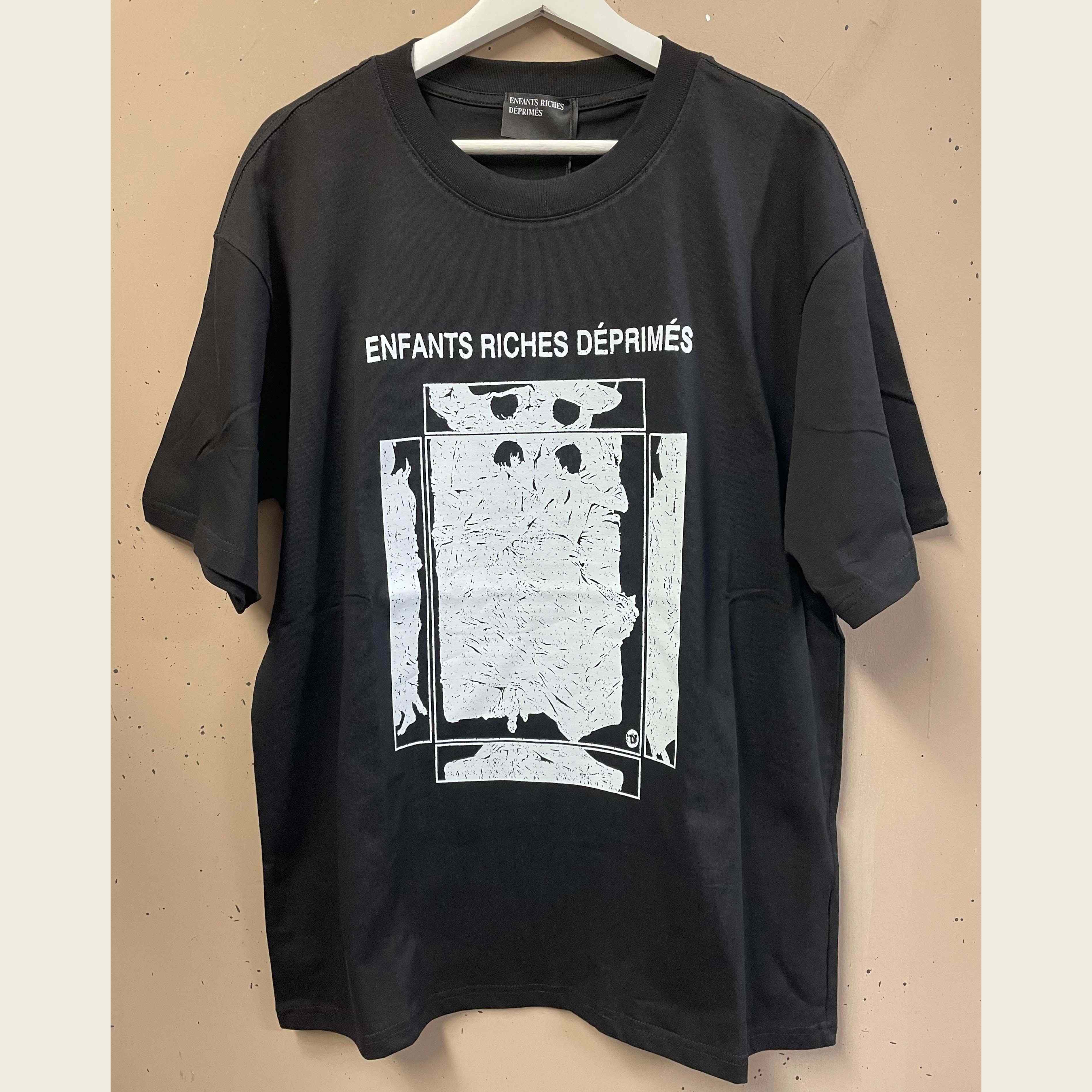 Enfants Riches Deprimes Italian Romance T-Shirt 'Faded Black/White' - DopestKickz