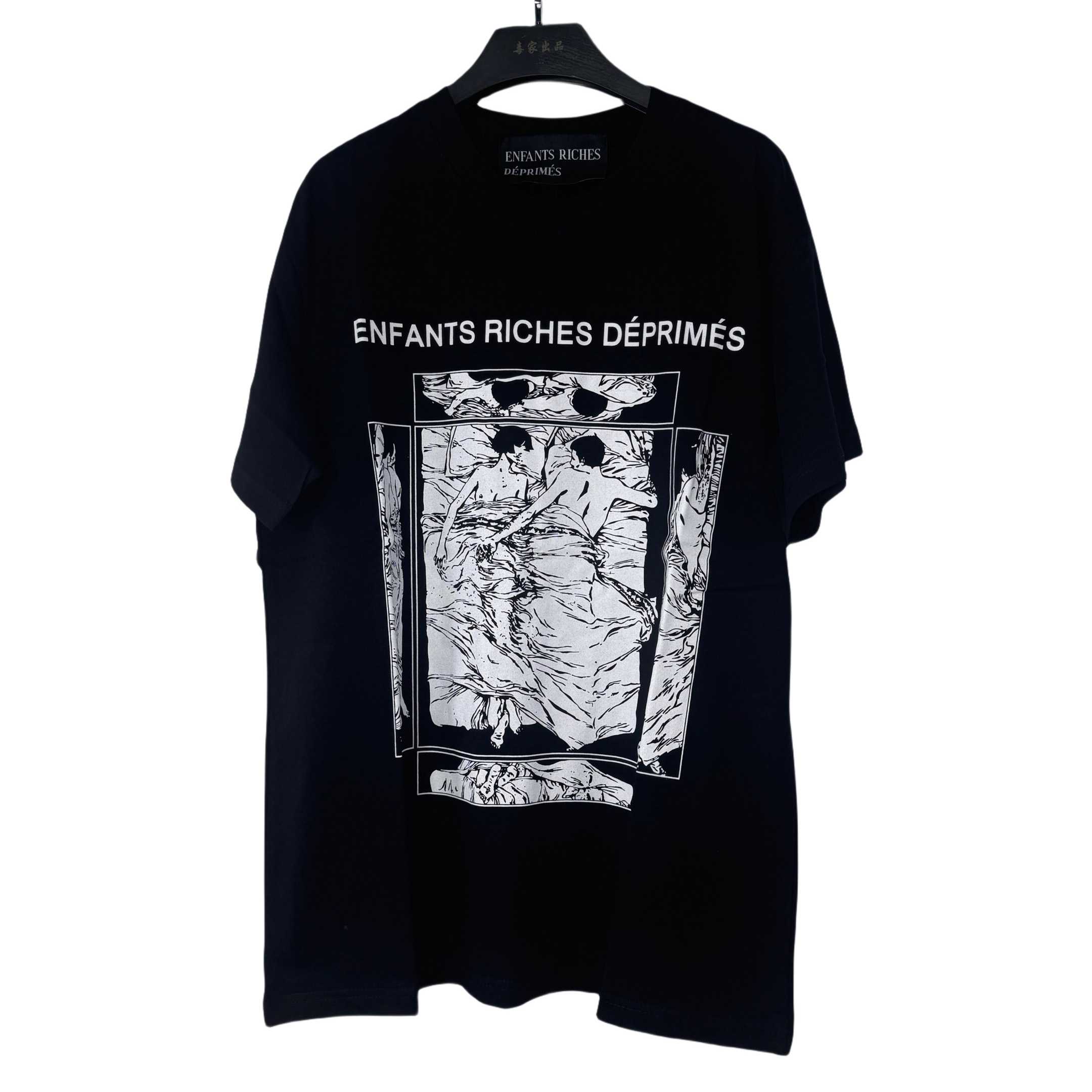 Enfants Riches Deprimes Italian Romance T-Shirt 'Faded Black/White' - DopestKickz