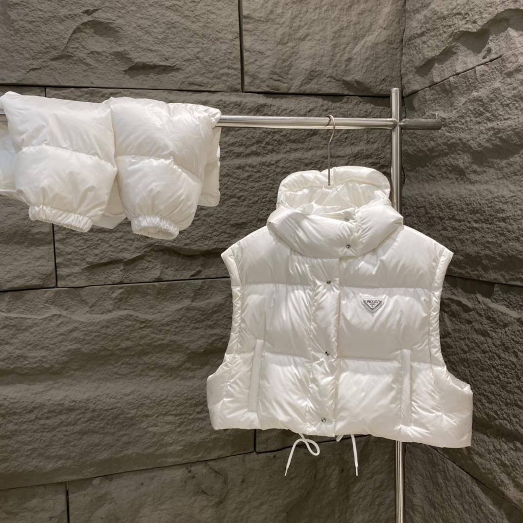 Prada Re-Nylon Convertible Cropped Down Jacket - DopestKickz