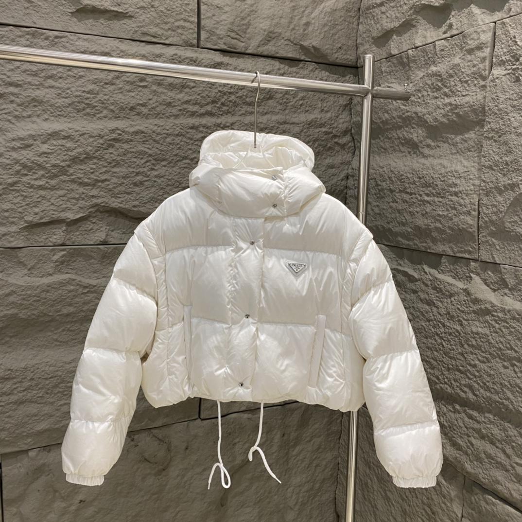 Prada Re-Nylon Convertible Cropped Down Jacket - DopestKickz