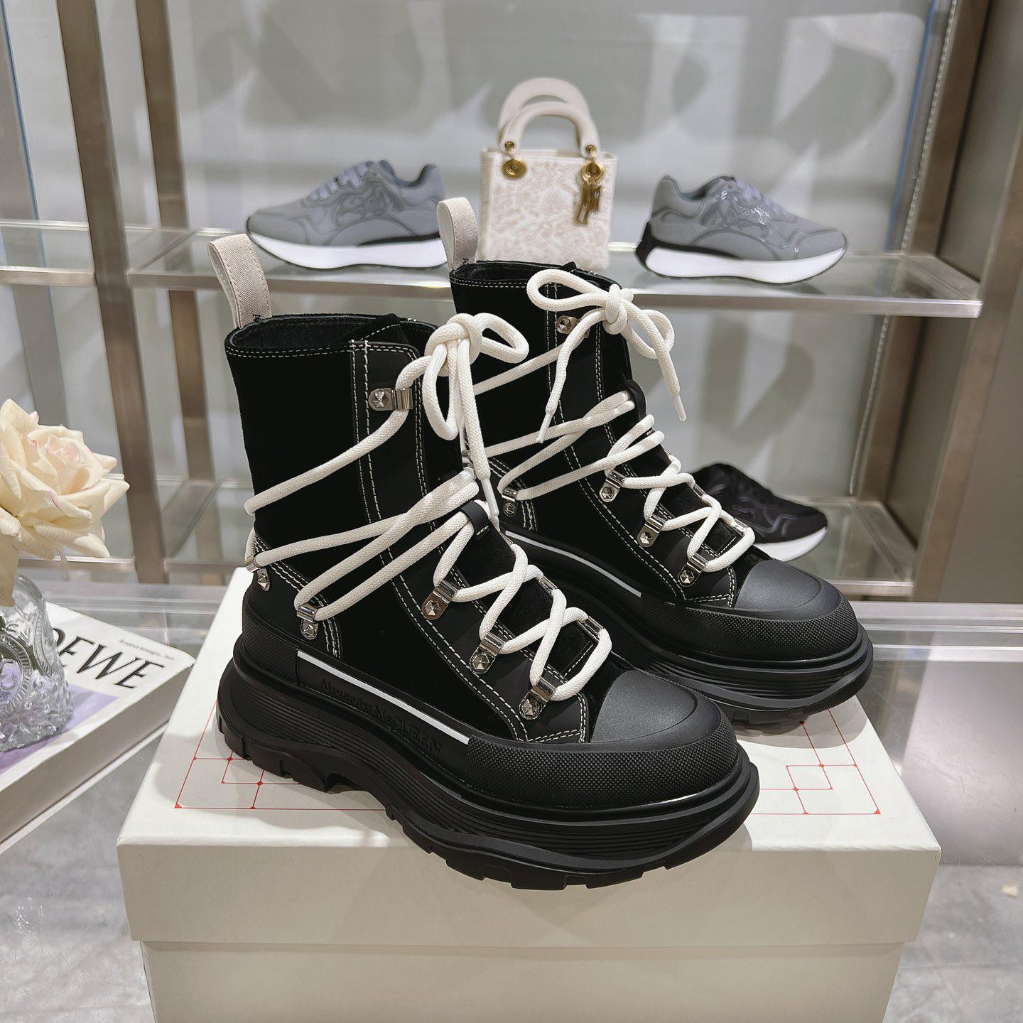 Alexander Mcqueen 50mm lace-up ankle boots - DopestKickz