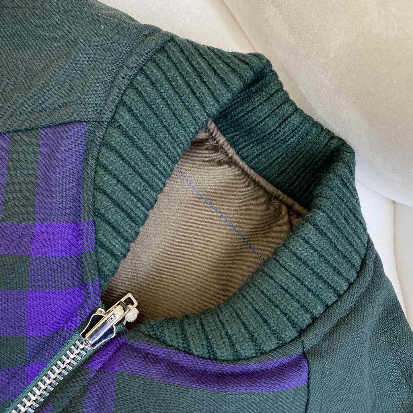 Burberry Checked-Pattern Reversible Twill Bomber Jacket - DopestKickz