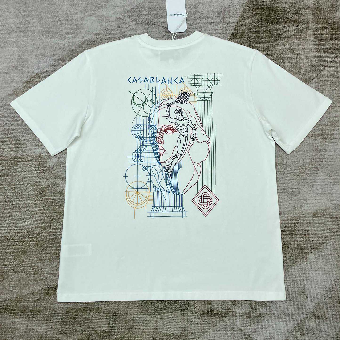 Casablanca Tennis Play In Progress T-shirt   C900 - DopestKickz