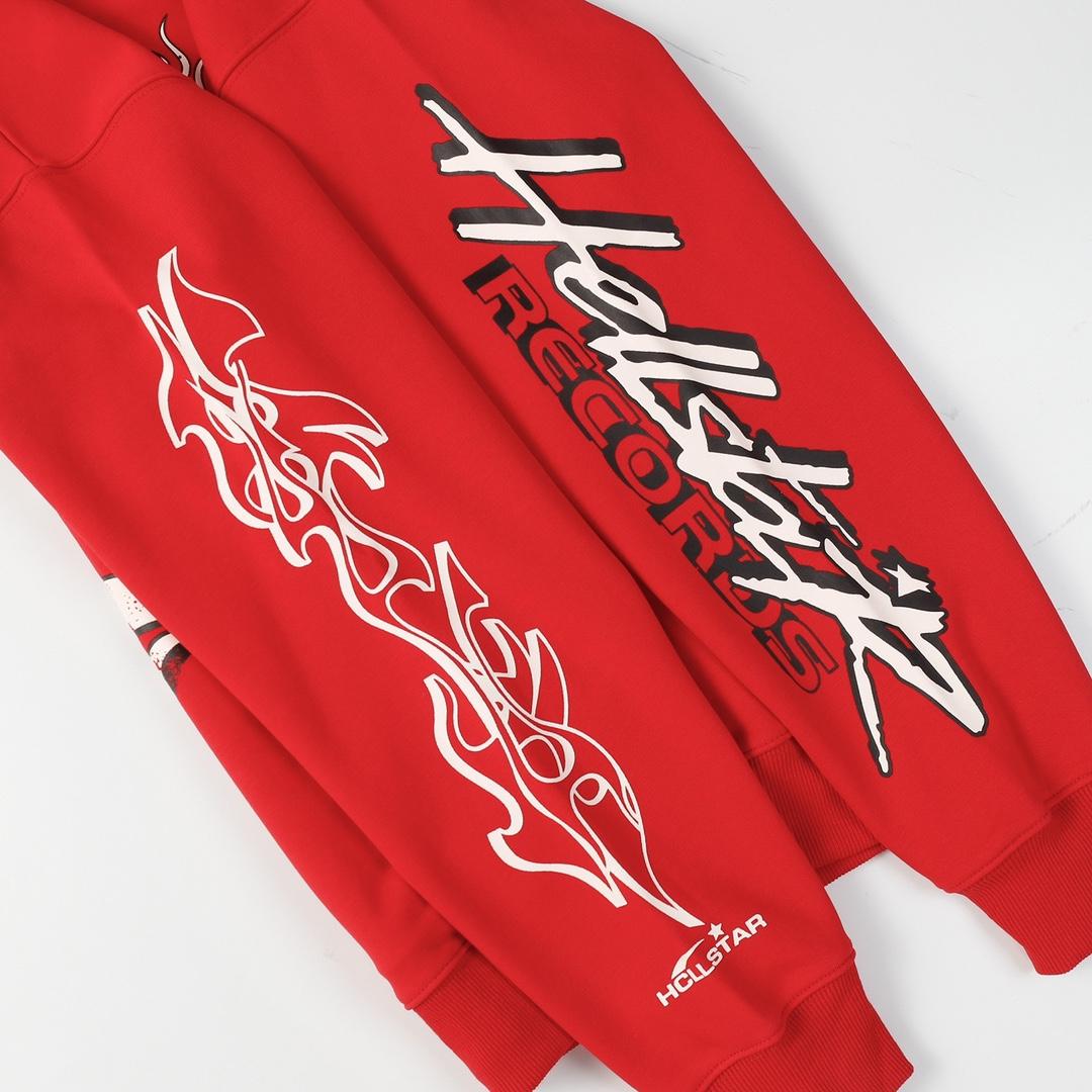 Hellstar Records Red Hoodie - DopestKickz