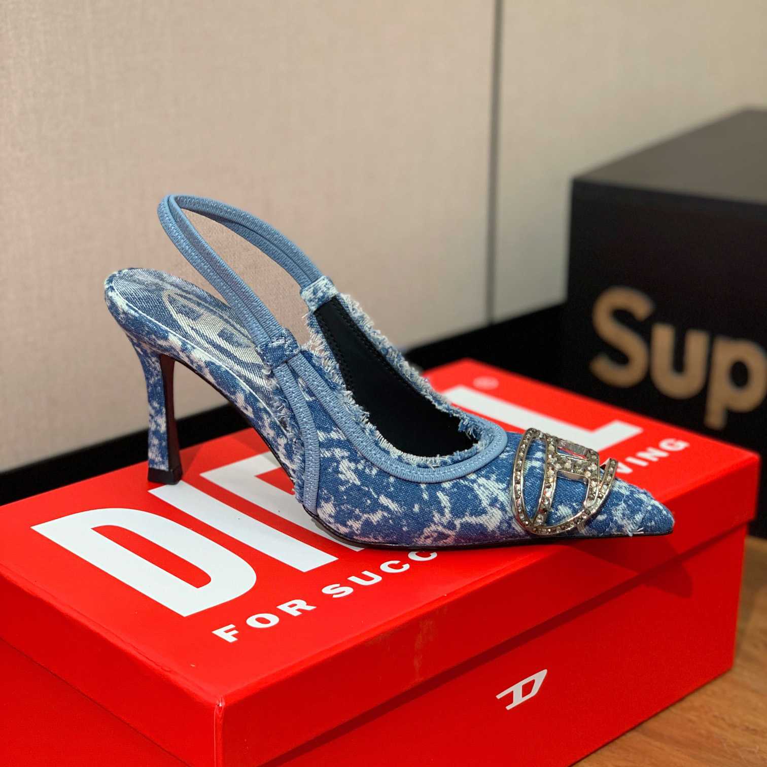 Diesel Women's Blue Venus Heels - DopestKickz