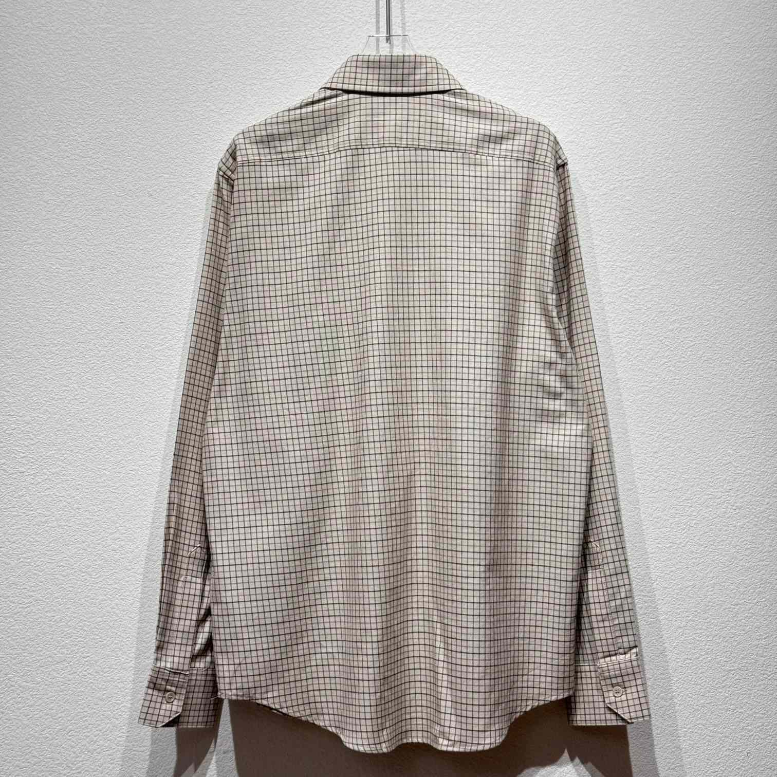 Celine Logo-Embroidered Checked Cotton Shirt - DopestKickz