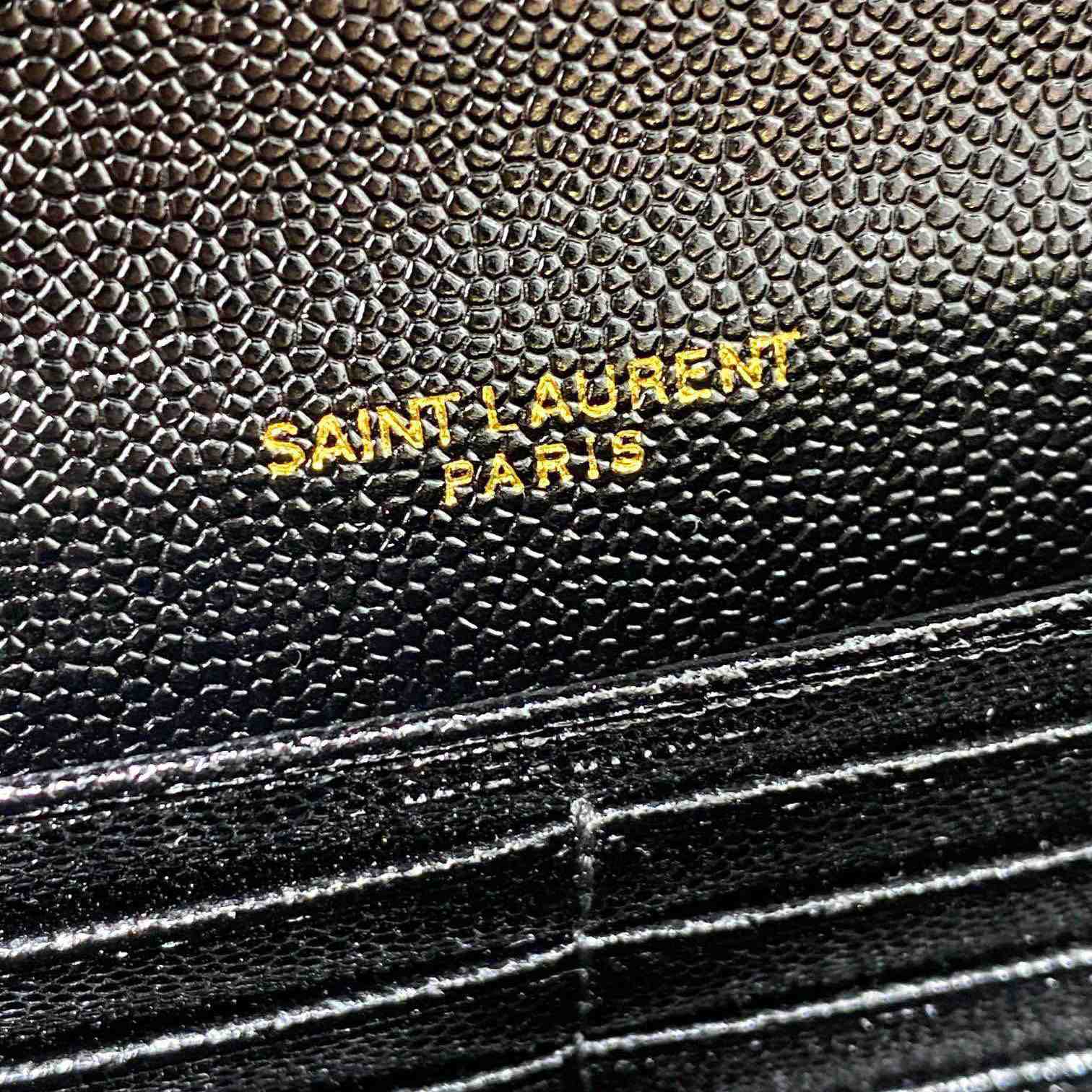 Saint Laurent Cassandre Chain Wallet In Lambskin - DopestKickz