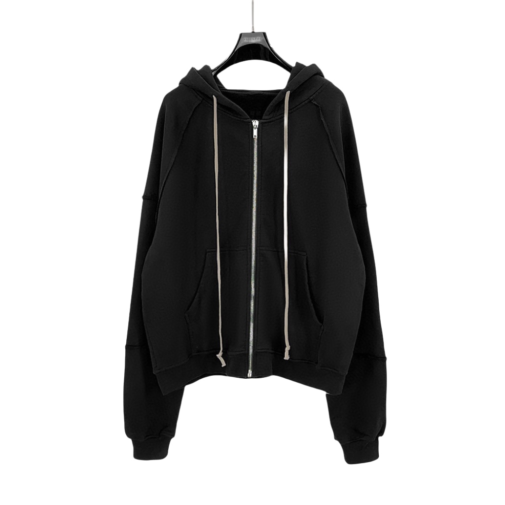 Rick Owens Cotton Zip-up Hoodie - DopestKickz