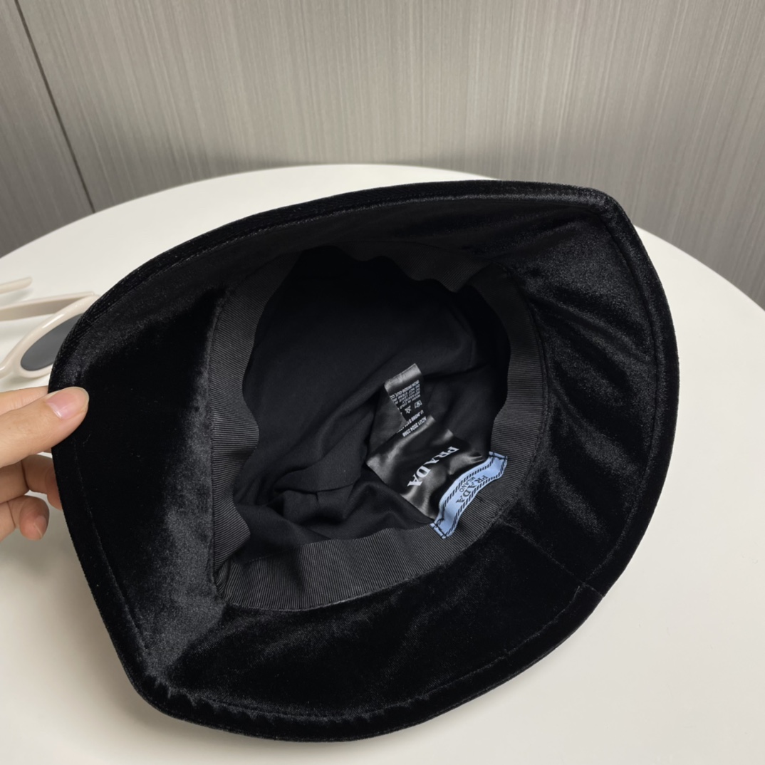 Prada Velvet Bucket Hat - DopestKickz