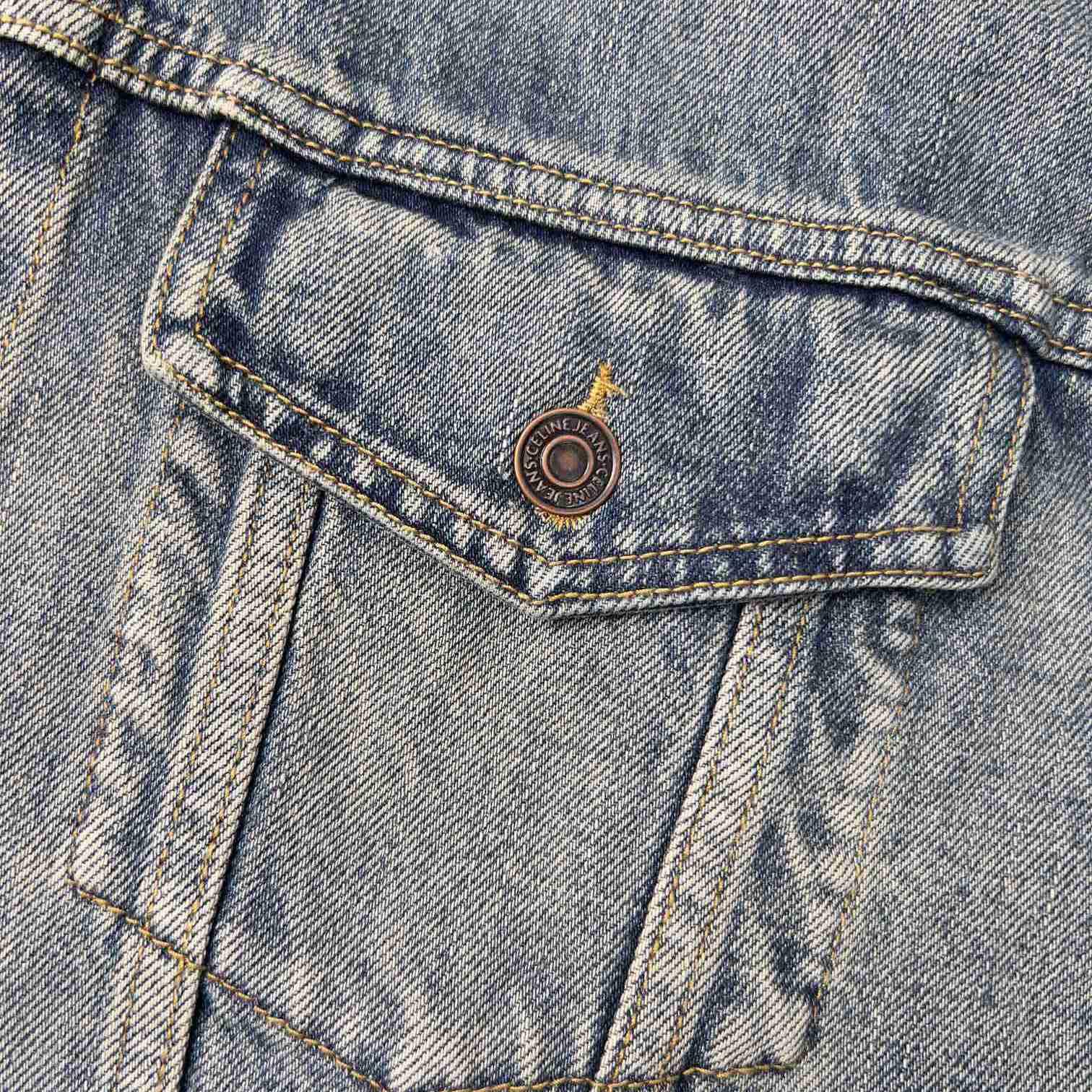 Celine Trucker Jacket In Union Wash Denim - DopestKickz