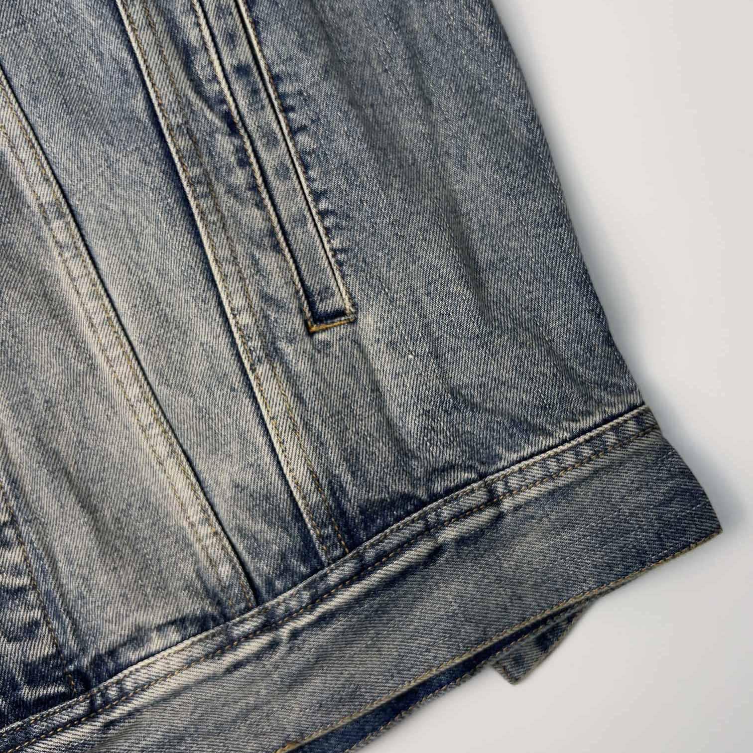 Celine Trucker Jacket In Union Wash Denim - DopestKickz