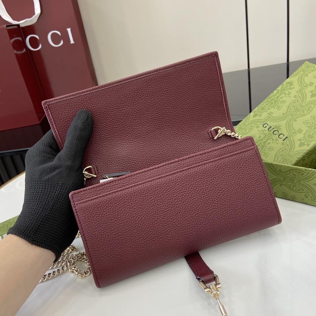 Gucci Jackie 1961 Chain Wallet - DopestKickz
