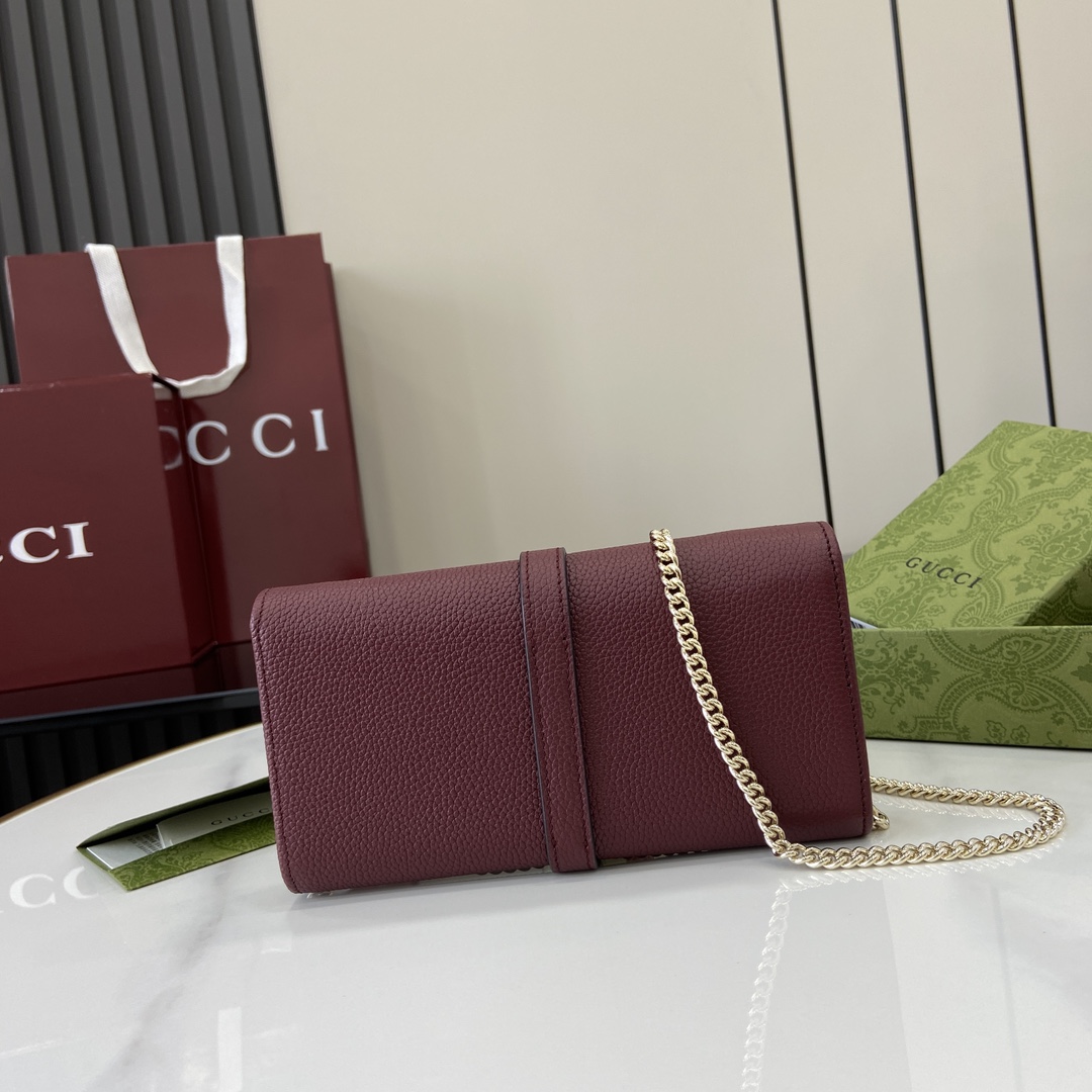 Gucci Jackie 1961 Chain Wallet - DopestKickz