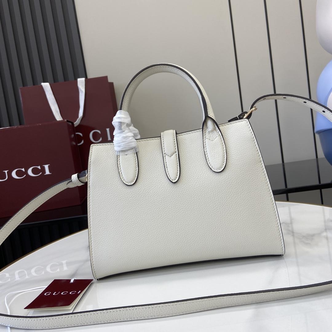Gucci Small Tote Bag With Hook Closure - DopestKickz