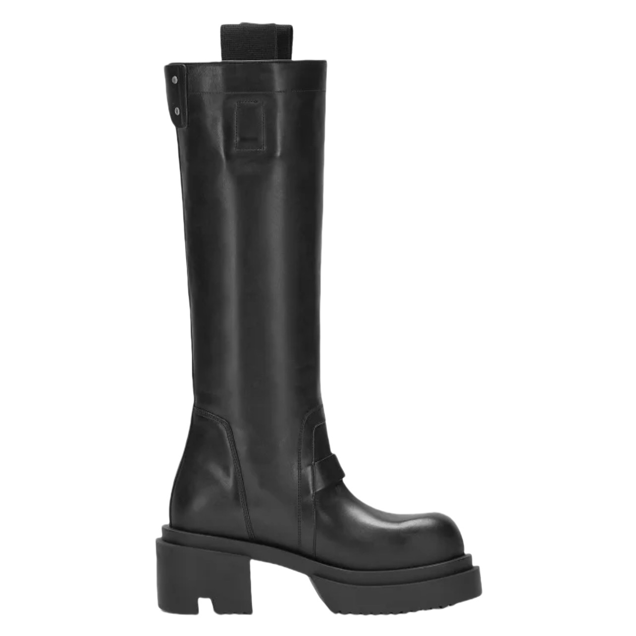 Rick Owens Pull On Bogun Leather Boots - DopestKickz