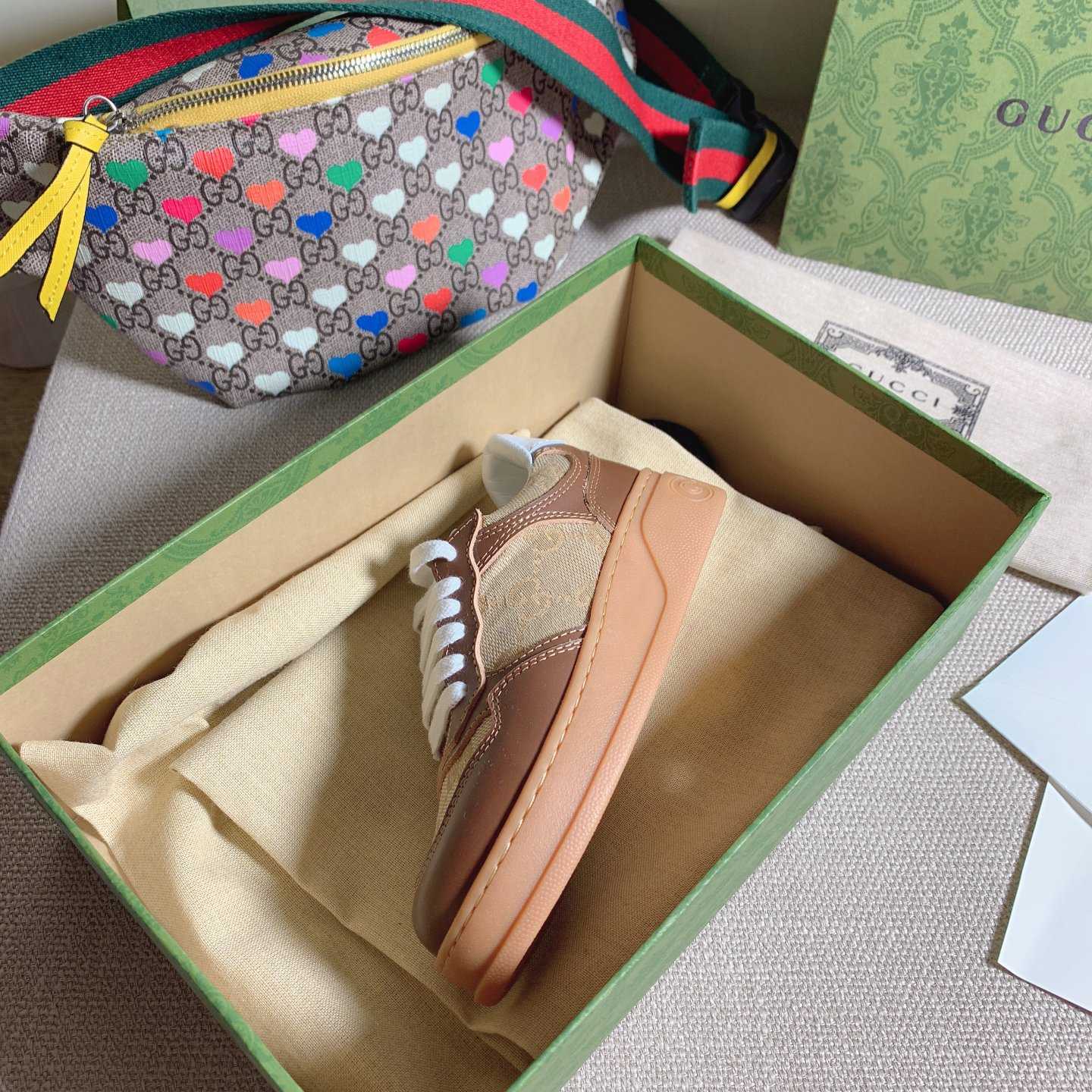 Gucci Toddler Leather Platform Sneaker - DopestKickz
