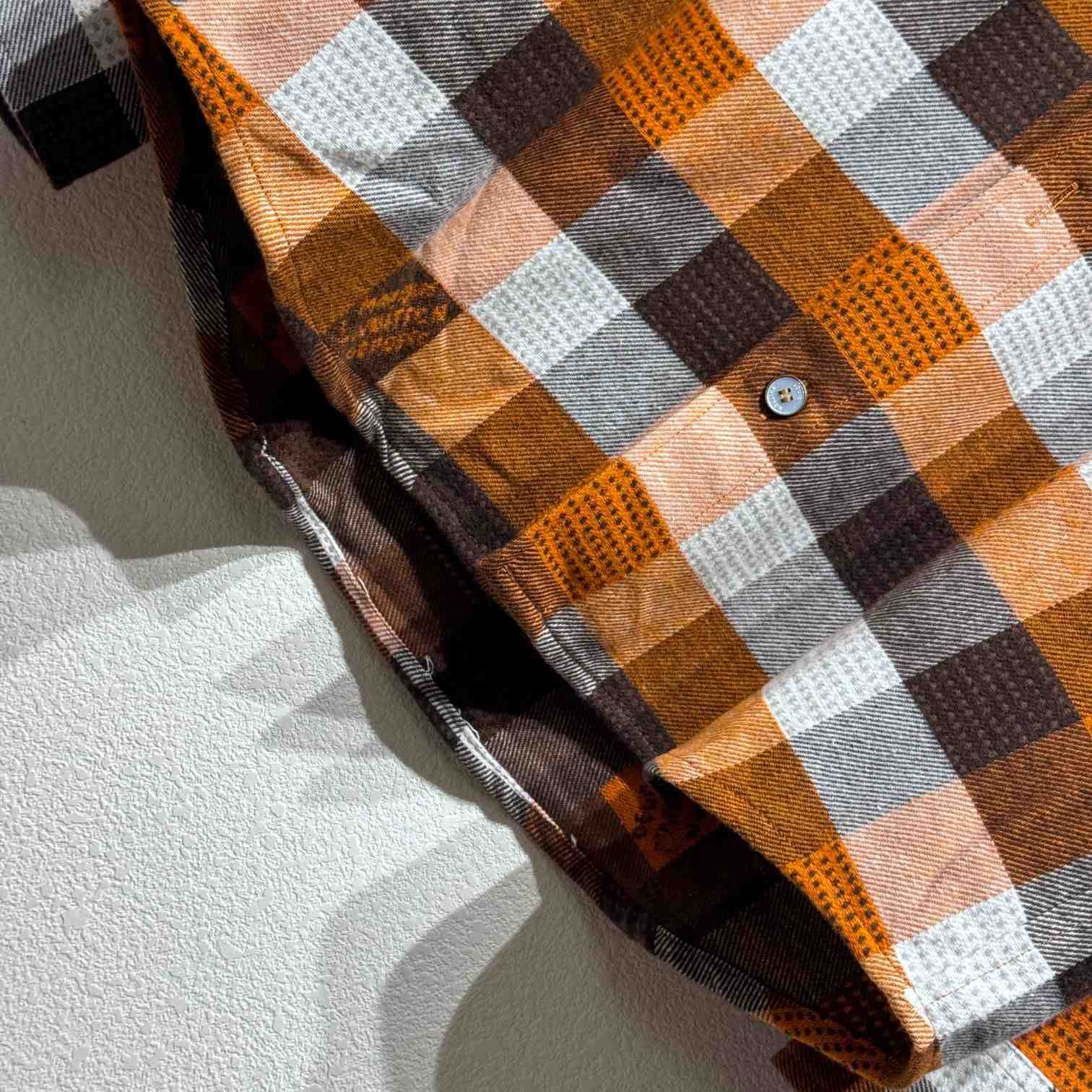 Louis Vuitton Button-Down Long-Sleeved Flannel Shirt  1AFXSJ - DopestKickz