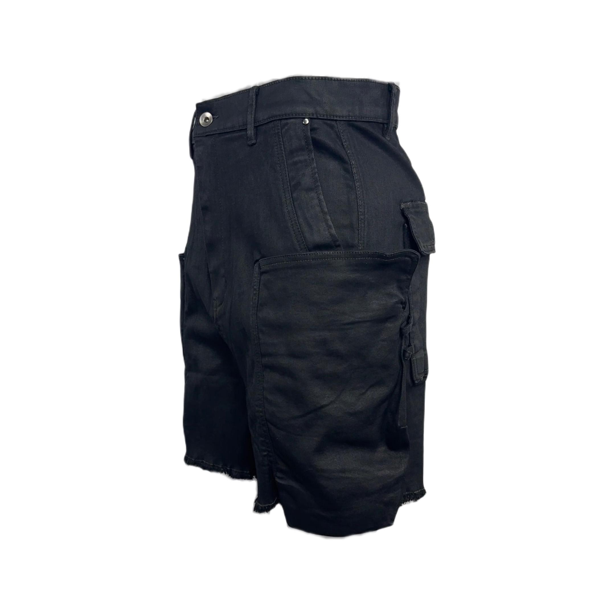 Rick Owens 'stefan' Denim Cargo Shorts - DopestKickz