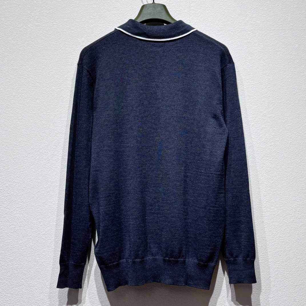 Gucci Knit Wool Long Sleeve Polo Top - DopestKickz