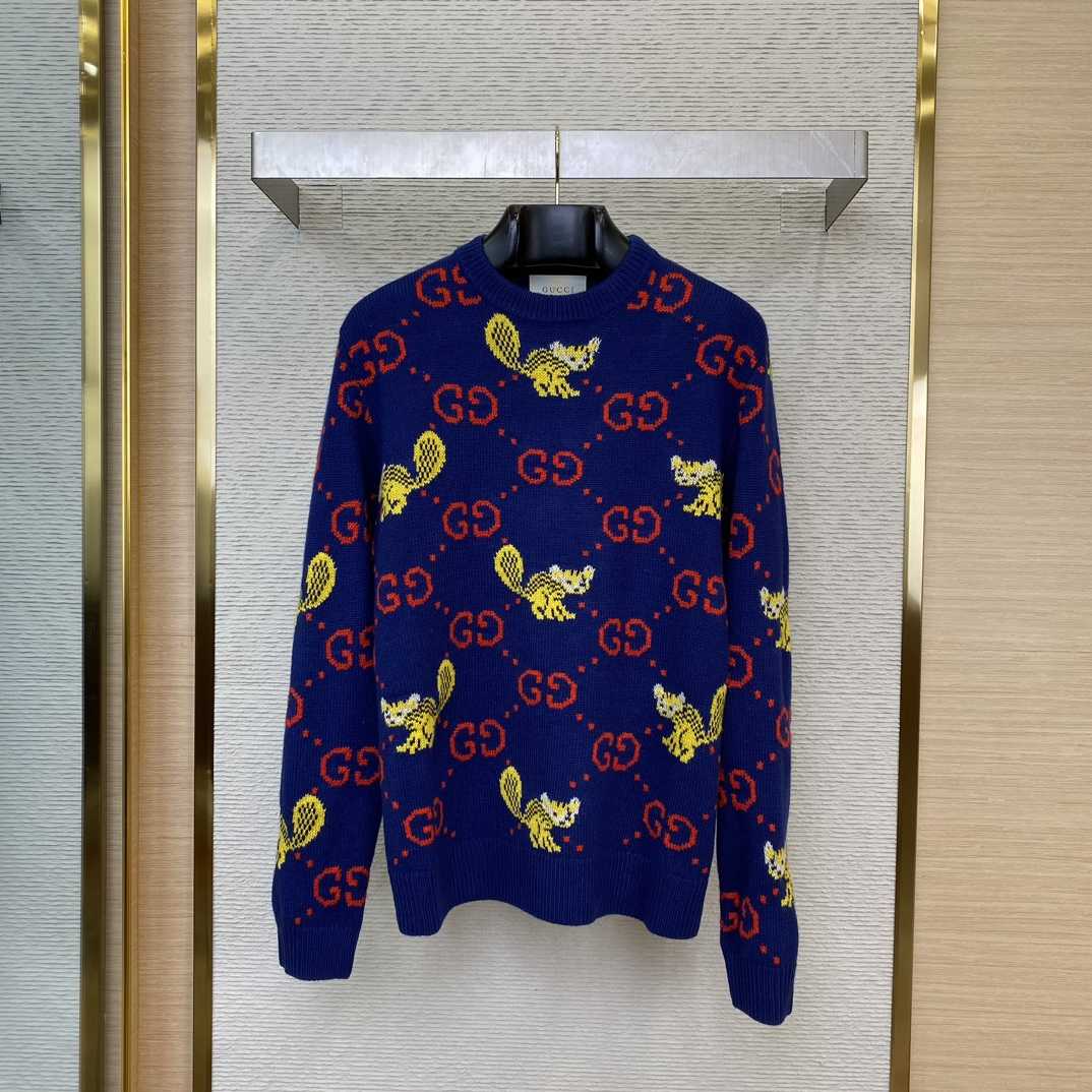 Gucci Freya Hartas Gg Animal Wool Sweater - DopestKickz