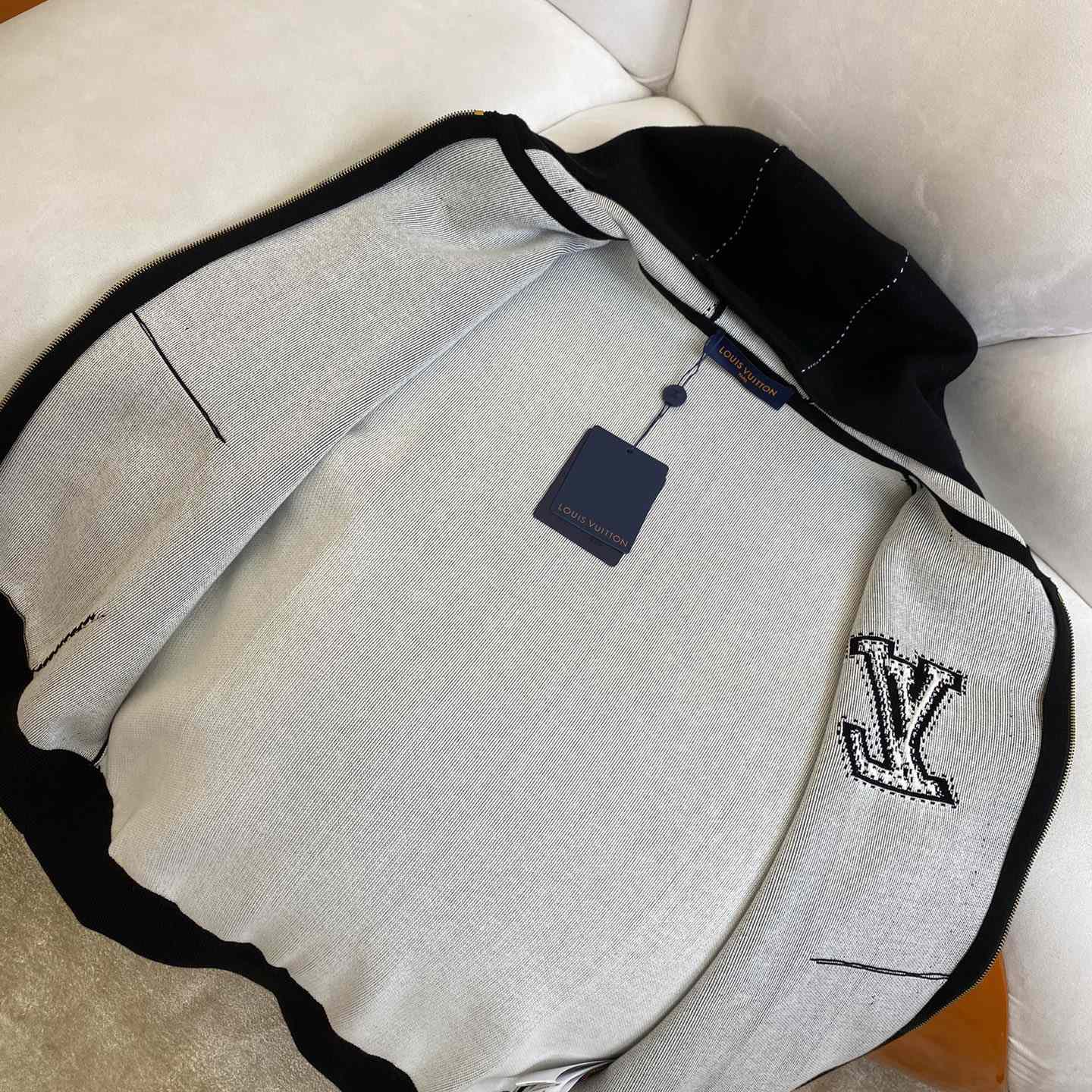 Louis Vuitton Graphic Intarsia Zipped Cotton Hoodie   1AFXKW - DopestKickz