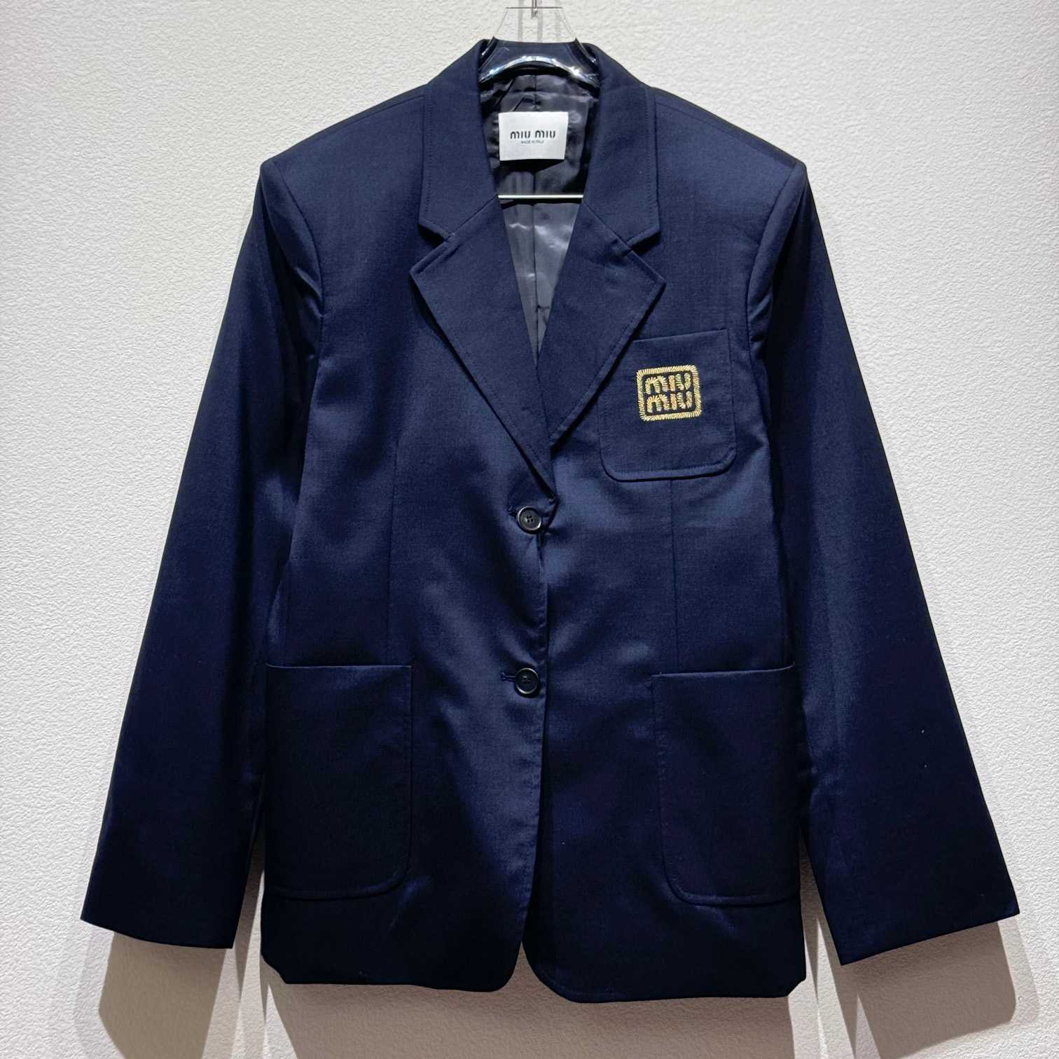 Miu Miu Single-breasted Mohair Jacket - DopestKickz
